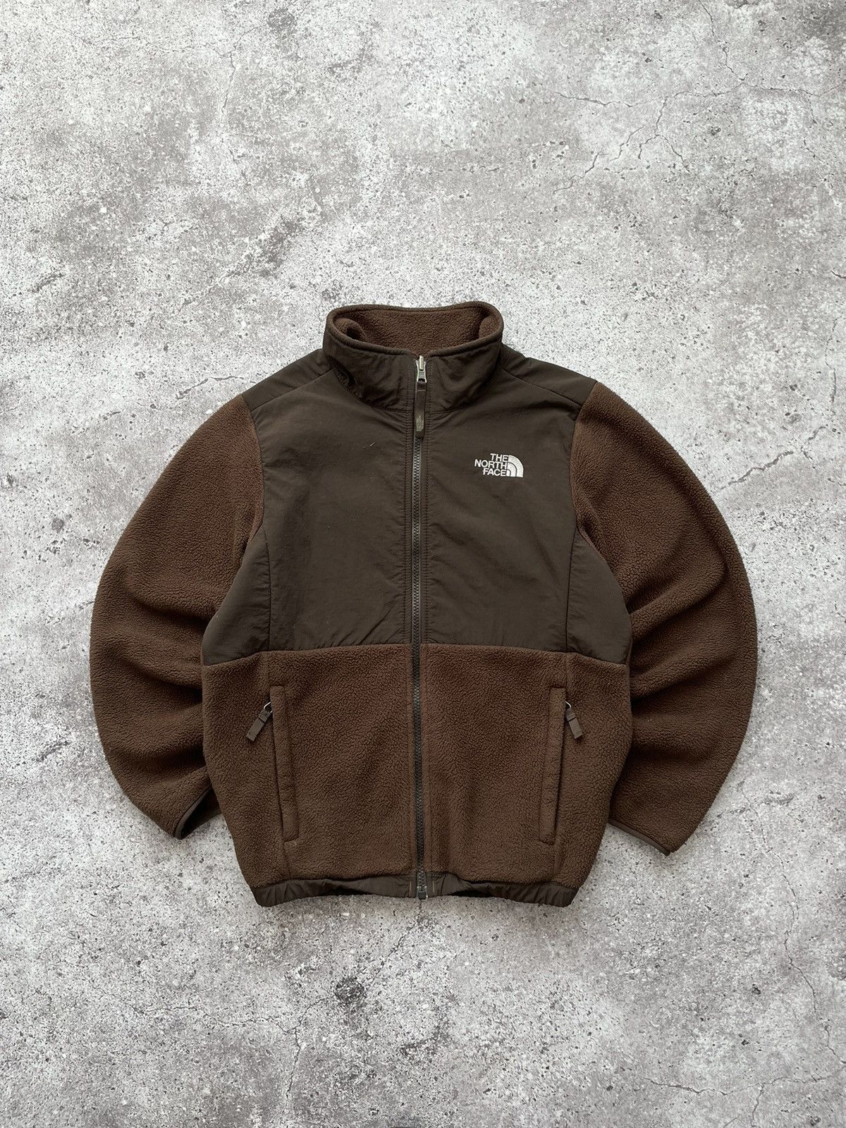 The North Face × Vintage Vintage The North Face 90s Brown Fleece Zip Sweater Jacket Size L / US 10 / IT 46 - 1 Thumbnail