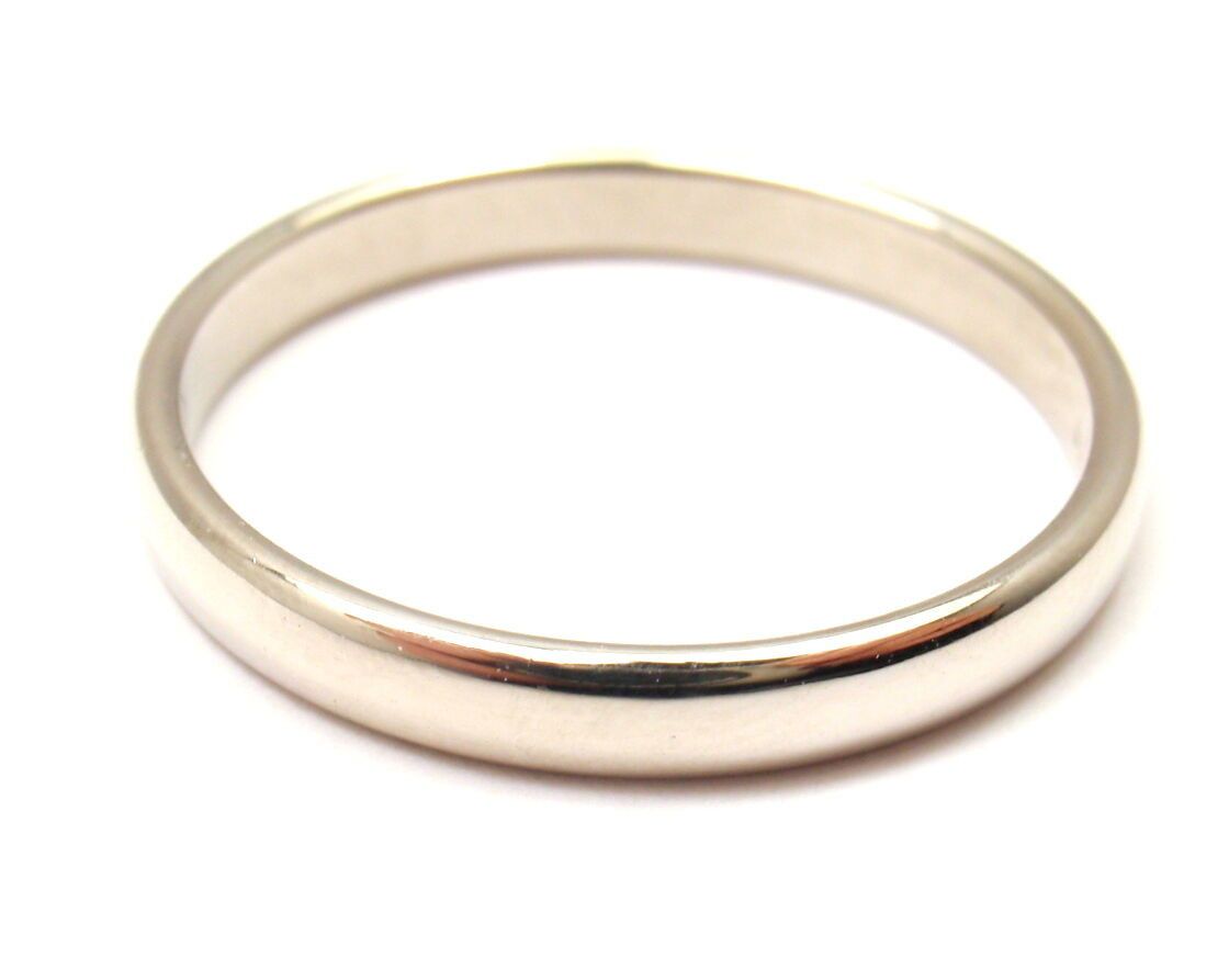 Platinum 3mm Mens Wedding Band Ring, Size