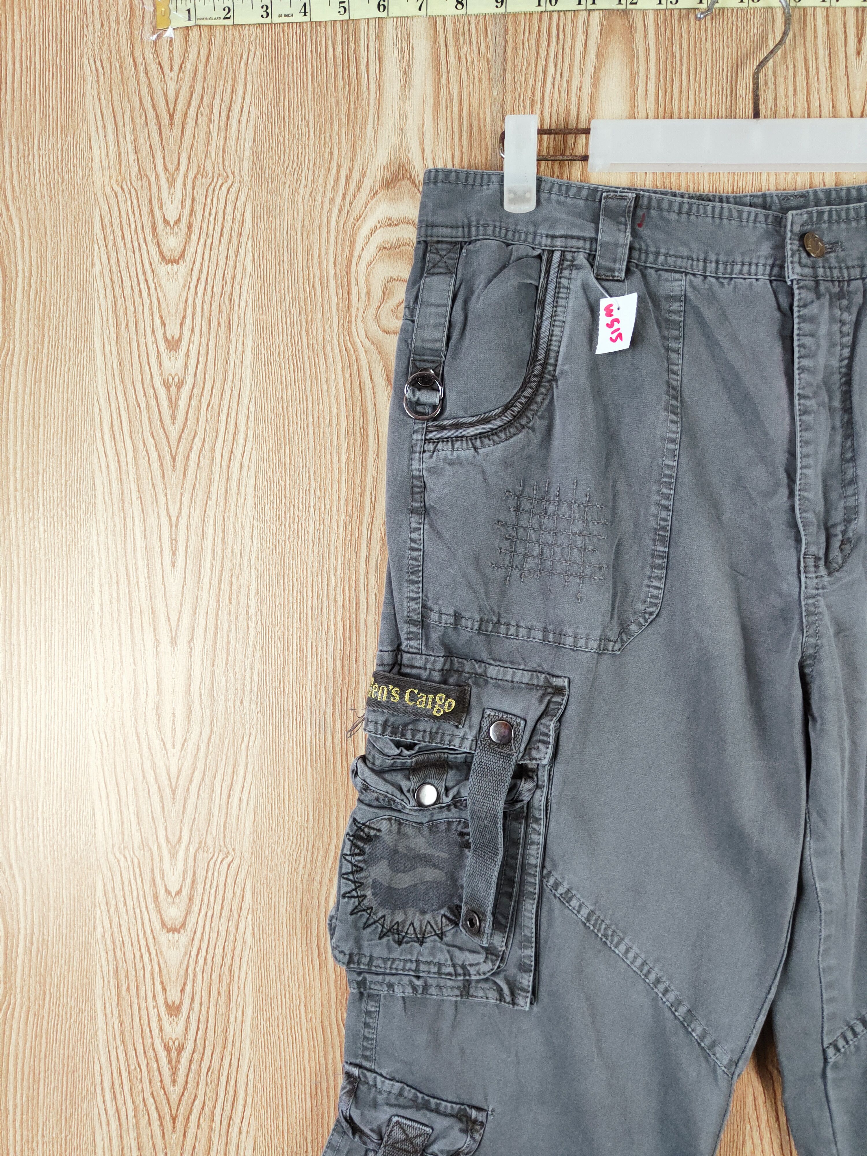 Japanese Brand Blue Keys Dark Gray Multipocket Tactical Cargo Pants #W515 Size US 32 / EU 48 - 4 Thumbnail