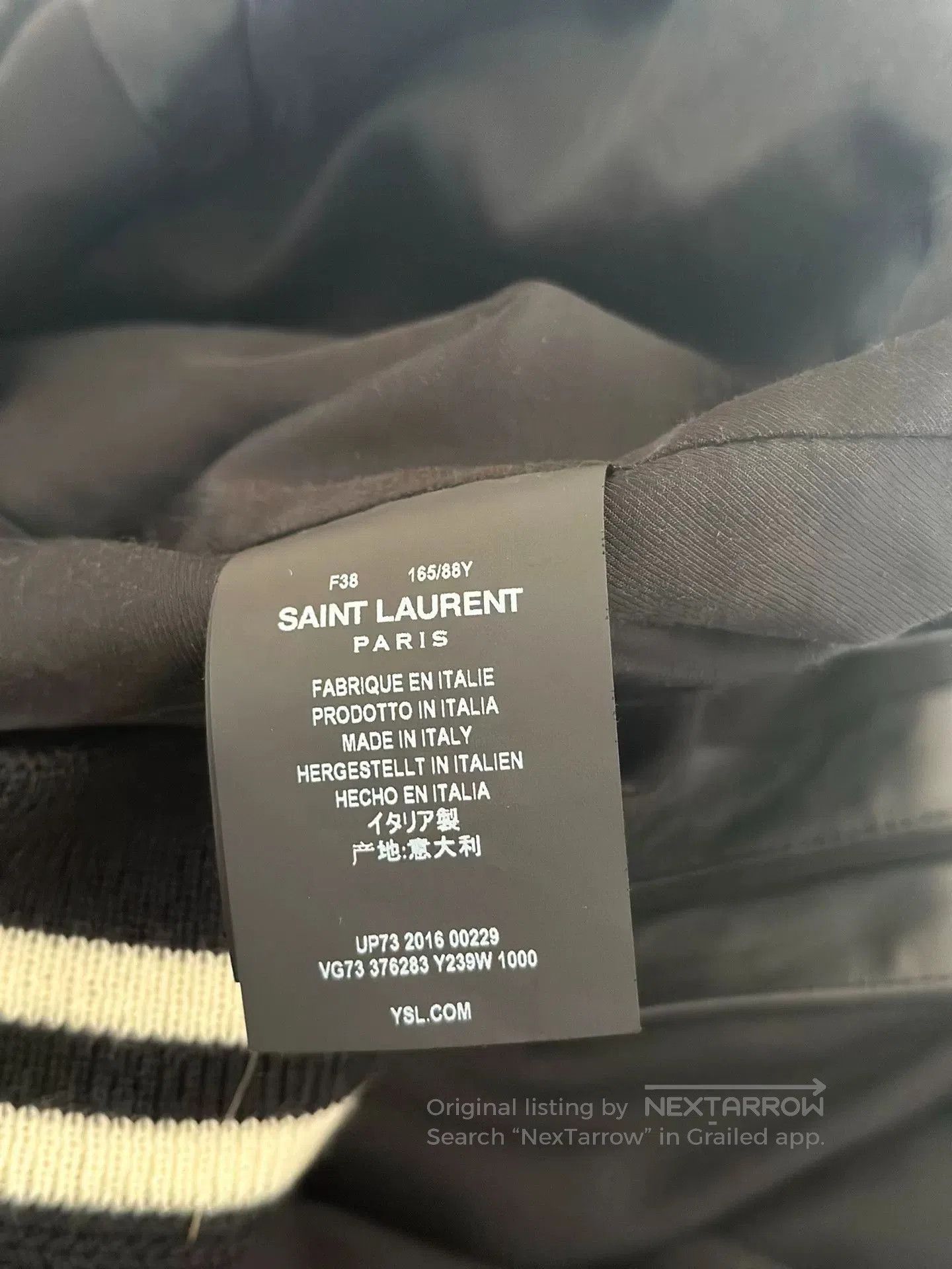Saint Laurent Paris SAINT LAURENT Black Baseball Jacket. Size US M / EU 48-50 / 2 - 4 Thumbnail
