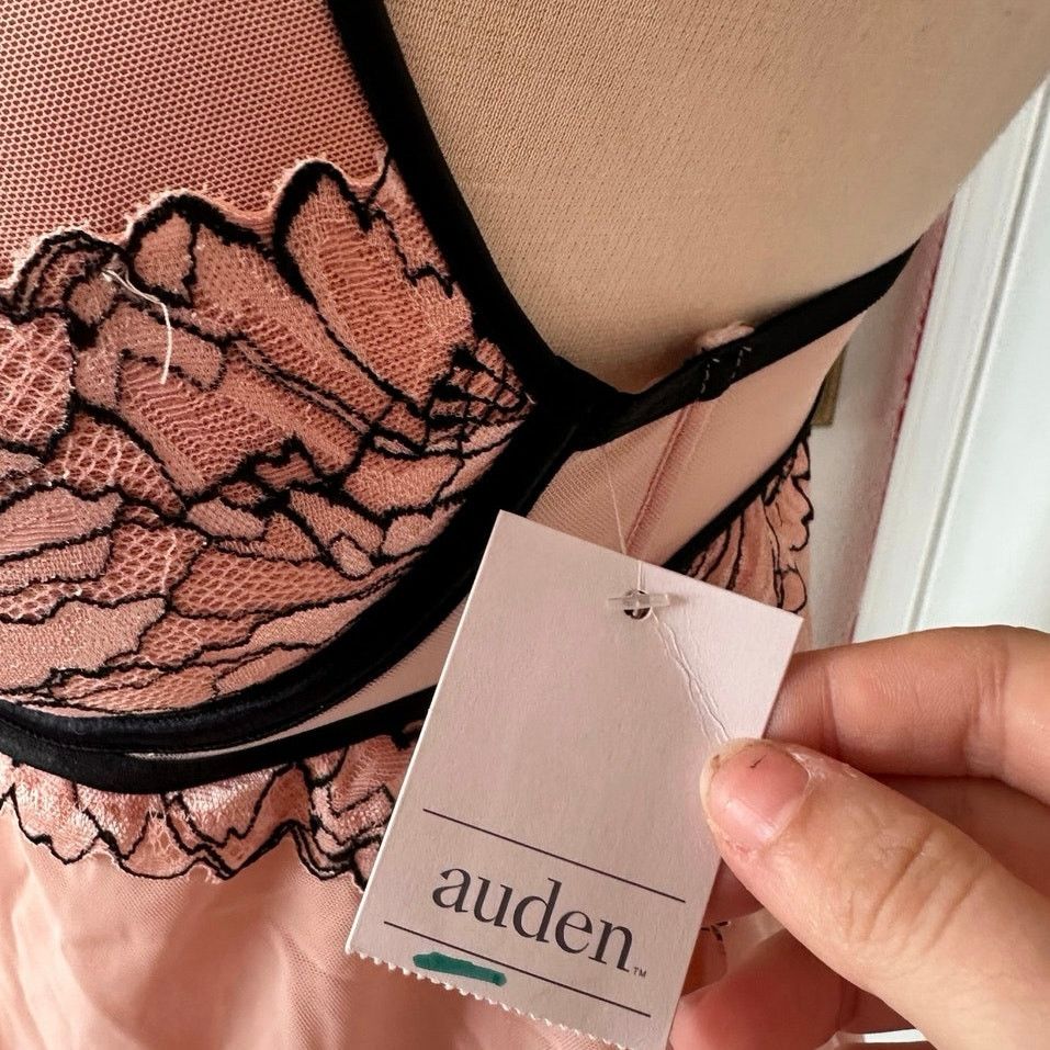 Other auden pink and black floral bralette tank top slip Size S / US 4 / IT 40 - 3 Thumbnail