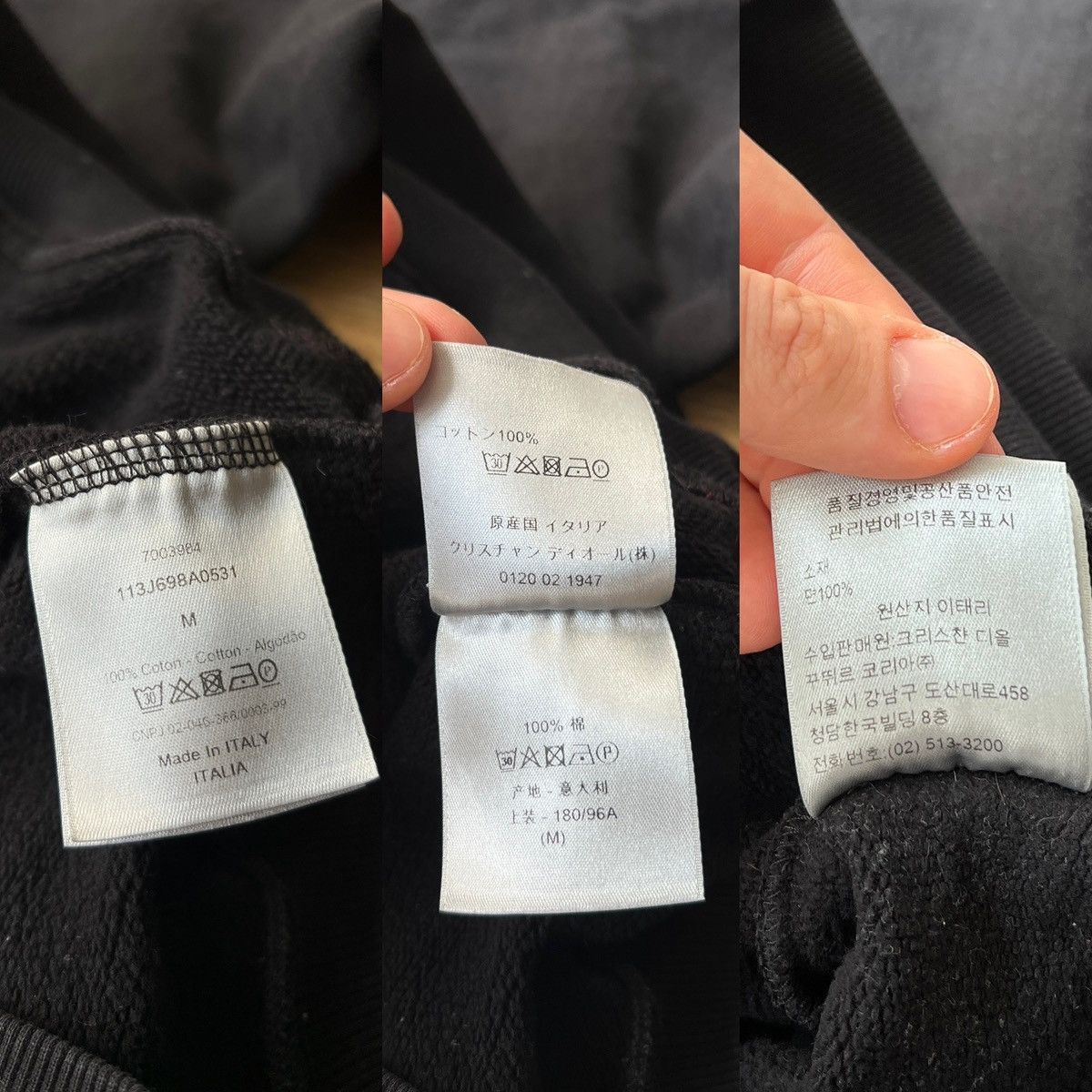 Dior Christian Dior CD Icon Hoodie Black S-M Size US M / EU 48-50 / 2 - 9 Thumbnail