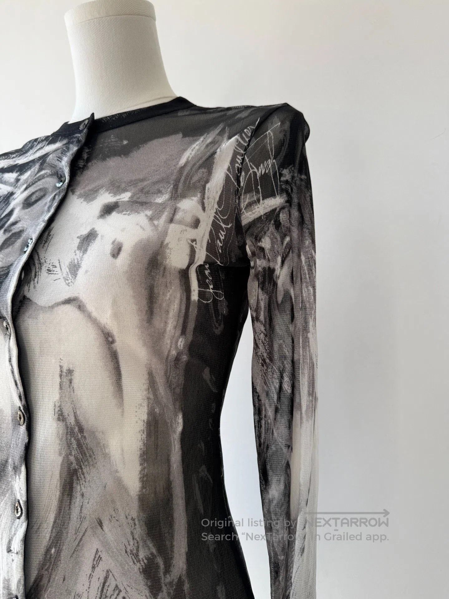 Jean Paul Gaultier Jean Paul Gaultier Mesh Sheer Cardigan. Size M / US 6-8 / IT 42-44 - 8 Thumbnail
