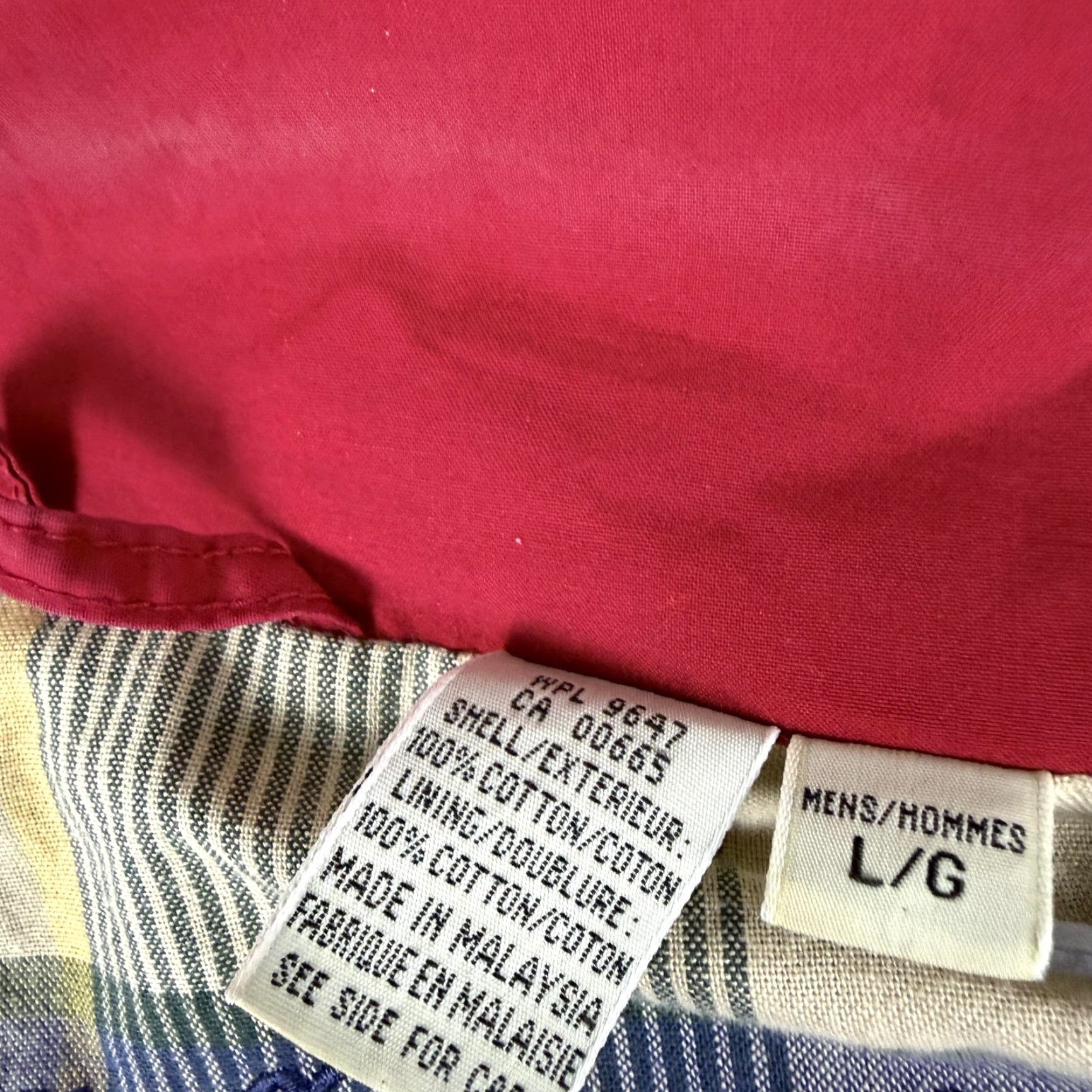 Eddie Bauer VINTAGE Eddie Bauer Jacket Mens Large Red Cotton Bomber Plaid Lined Zip Snap Casual Size US L / EU 52-54 / 3 - 6 Thumbnail