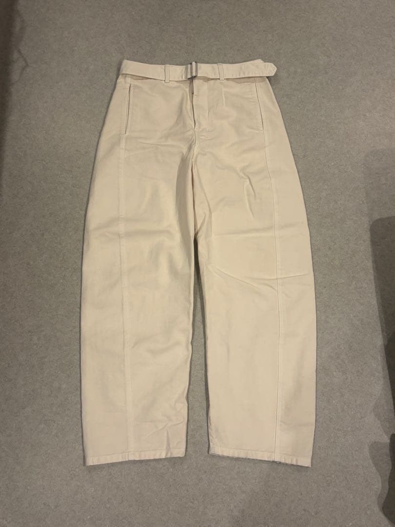 LEMAIRE Twisted Belted Pants Ecru Size M