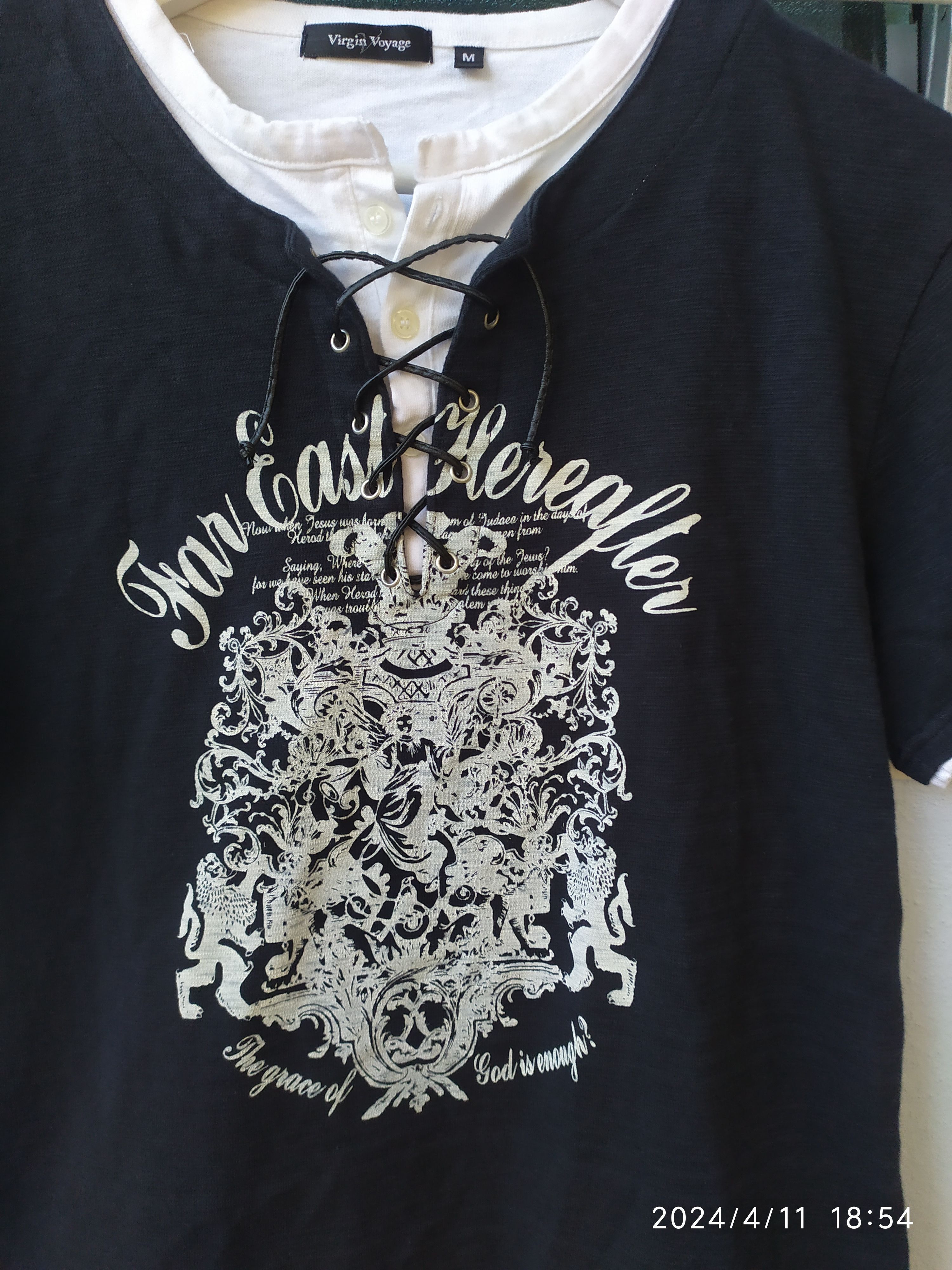 14th Addiction × KMRii × Le Grande Bleu (L.G.B.) GOTHIC STYLE DOUBLE LAYER VIRGIN VOYAGE LACES JAPANESE BRAND Size US S / EU 44-46 / 1 - 5 Thumbnail