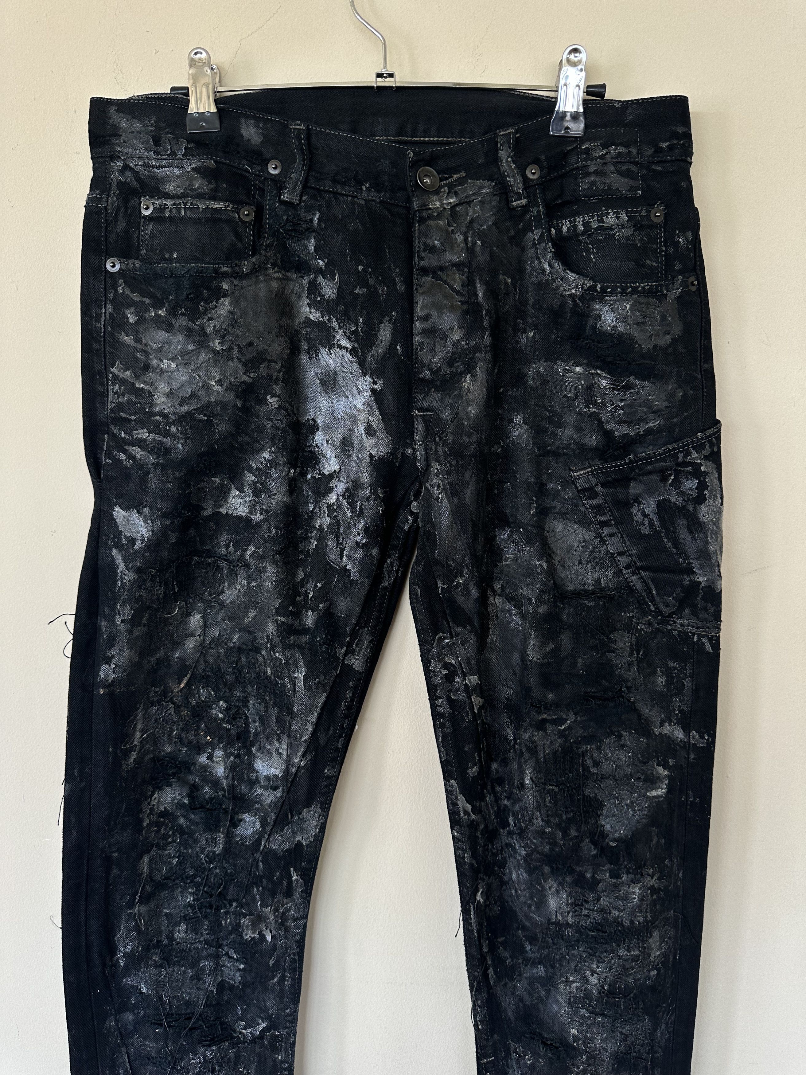 Rick Owens Rick Owens Waxed Detroit Cut Denim Size US 30 / EU 46 - 3 Thumbnail