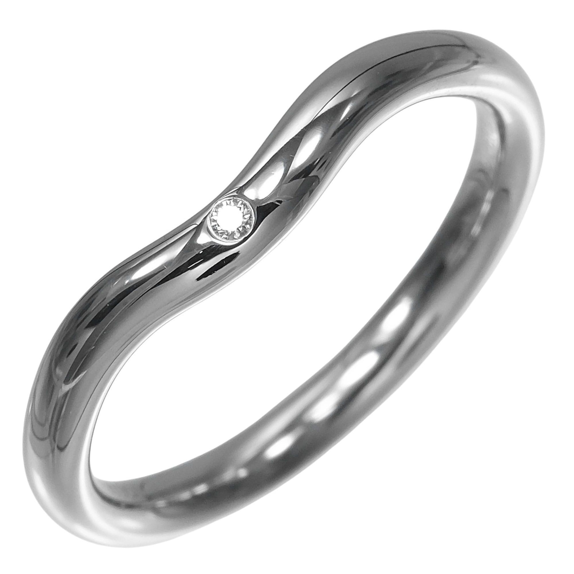 Tiffany & Co. Tiffany & Co. Curved Band Ring, Size 9, Platinum 950, Diamond, Approx. 3.7g. Size ONE SIZE - 1 Thumbnail