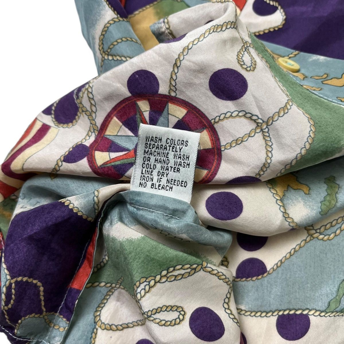 Issey Miyake Vintage 90s‼️Cassoni Italy Silk Shirt Nautical/YSL/Prada Styl Size US S / EU 44-46 / 1 - 9 Thumbnail