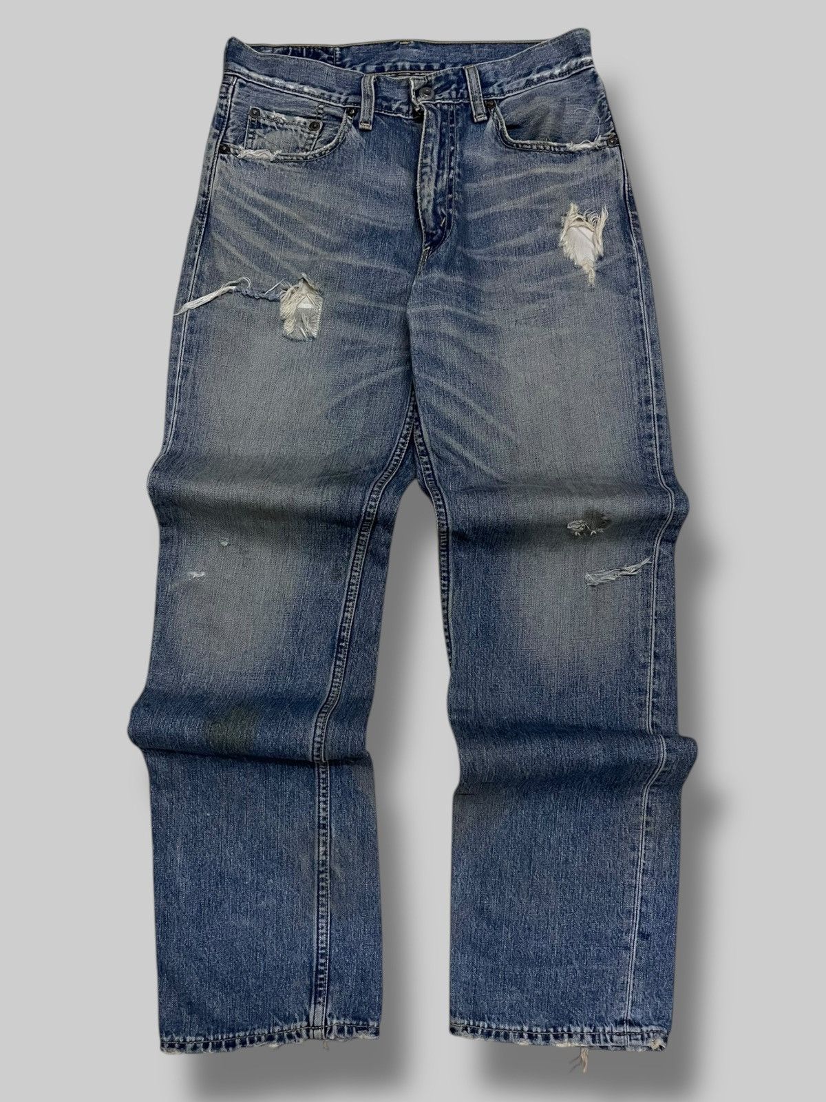 Levi's Vintage Clothing Vintage 1990s Designer Original Levis 502 Distressed Denim Size US 29 - 1 Thumbnail