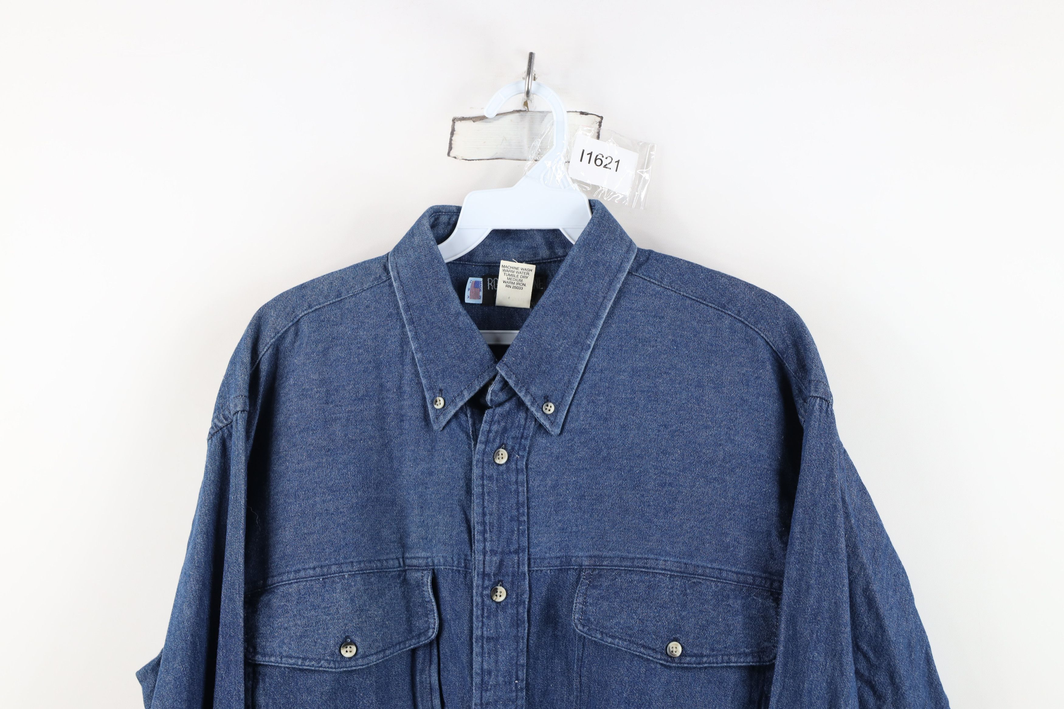 Vintage Vintage 90s Easy Access Conceal Carry Denim Button Shirt USA Size US L / EU 52-54 / 3 - 2 Thumbnail