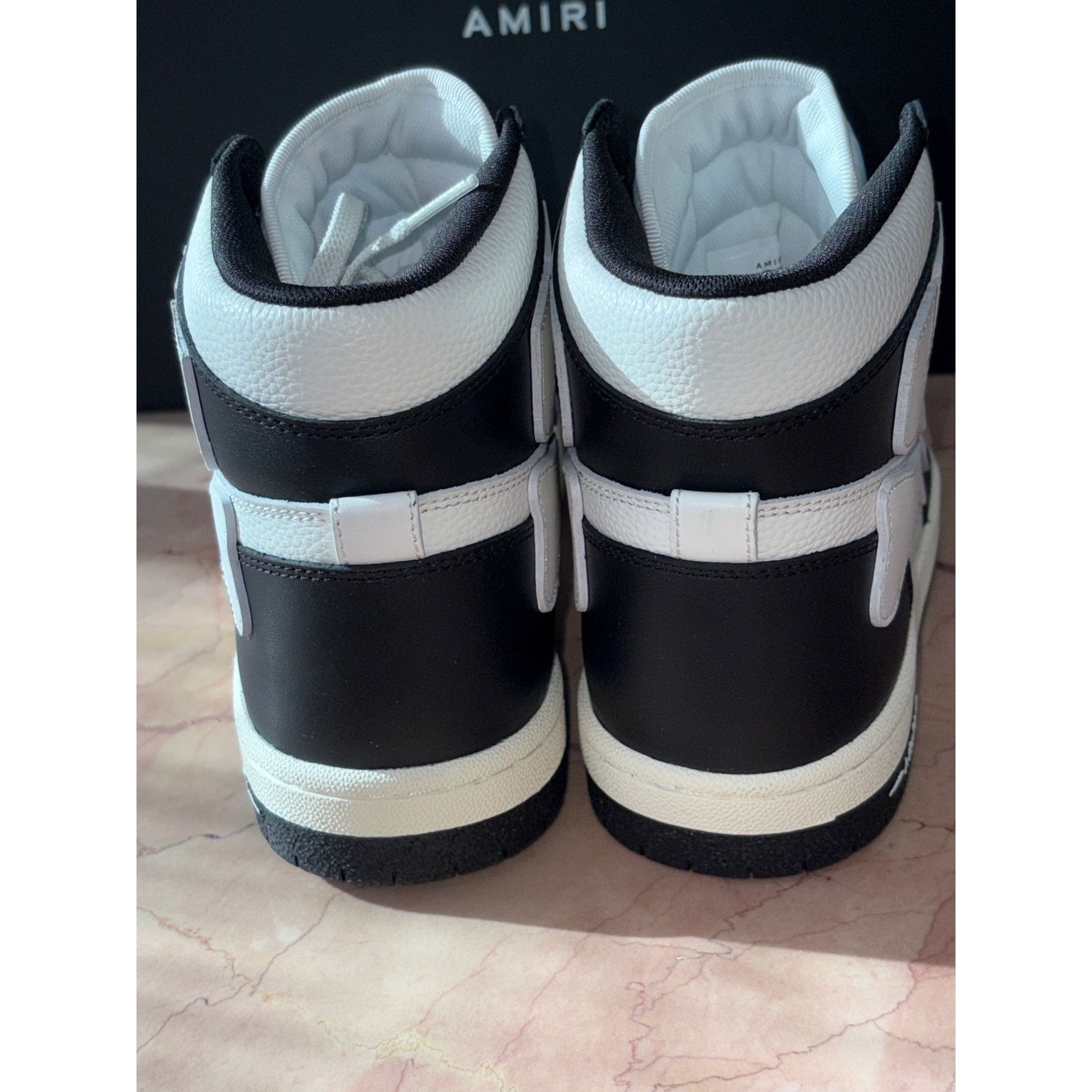 Amiri Amiri Skel Top Hi Sneakers in Black & White 44 New with Box Size US 11 / EU 44 - 8 Thumbnail