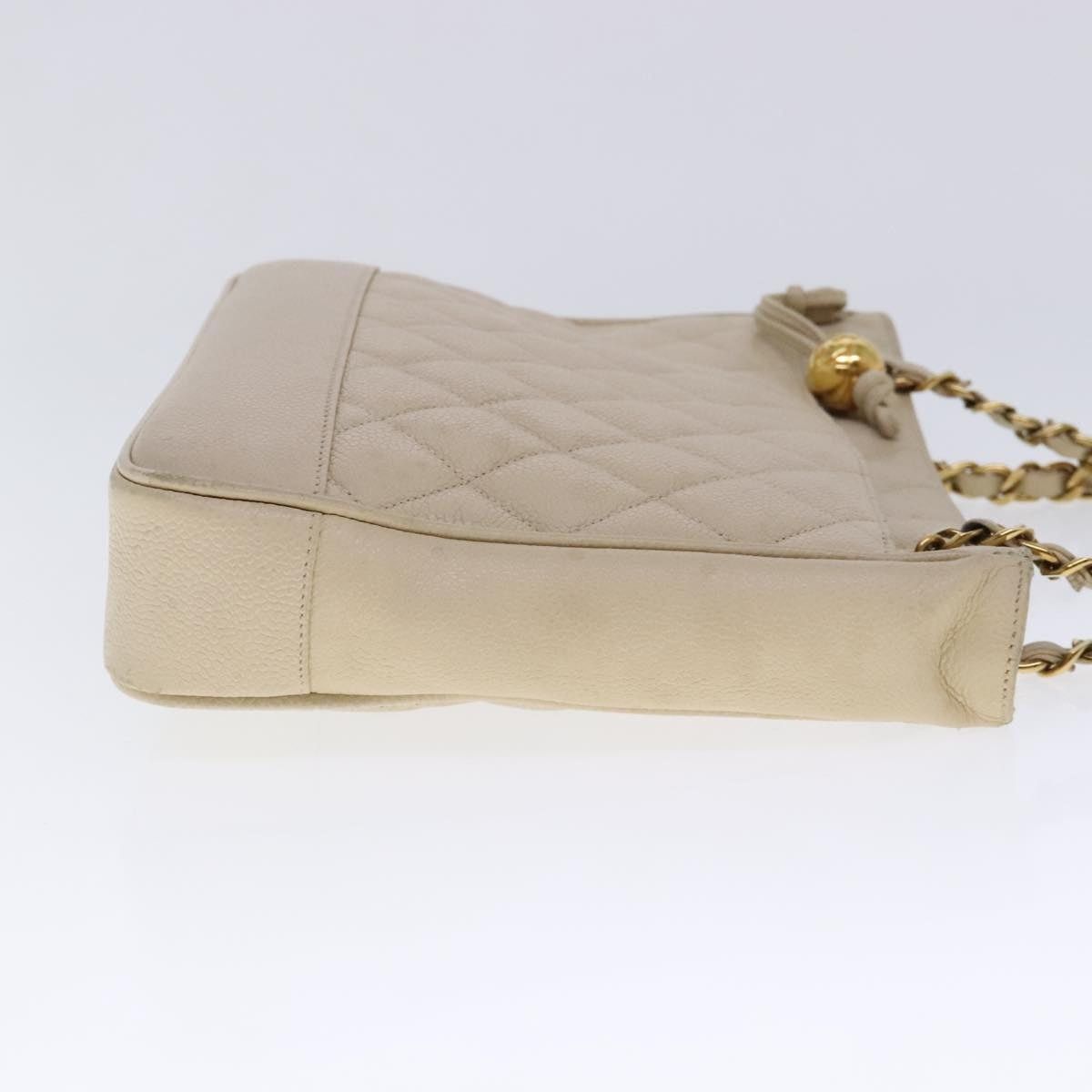 Chanel CHANEL Matelasse Chain Shoulder Bag Caviar Skin Beige CC Size ONE SIZE - 4 Thumbnail
