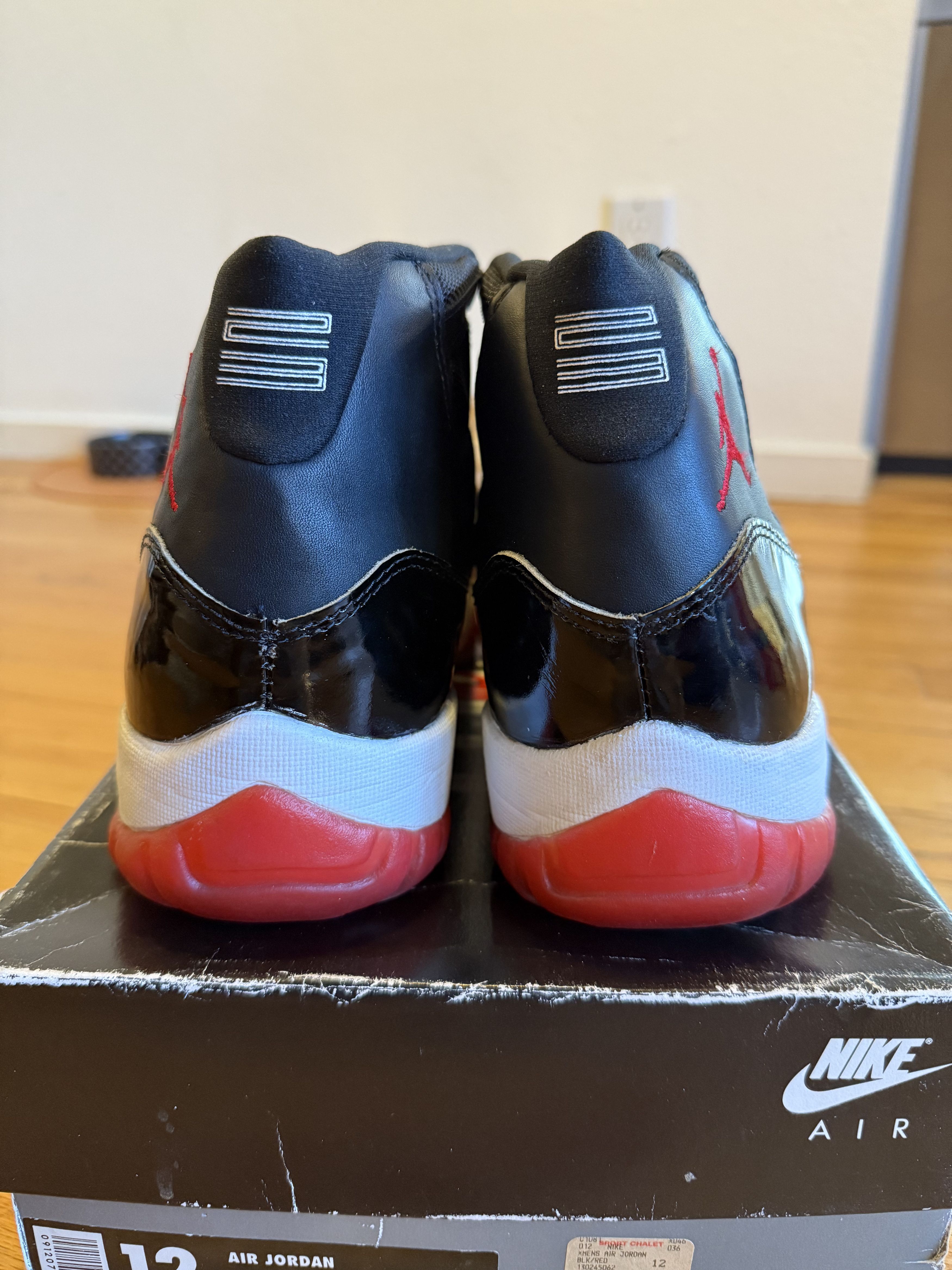 Jordan Brand 1996 Air Jordan XI 11 Bred OG With Box 130245 062 Size US 12 / EU 45 - 1 Thumbnail