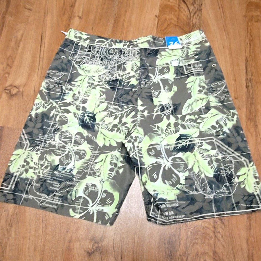 Other Hawaiian Map Board Shorts Wanderwall Green Floral Print 36 Size US 36 / EU 52 - 1 Thumbnail