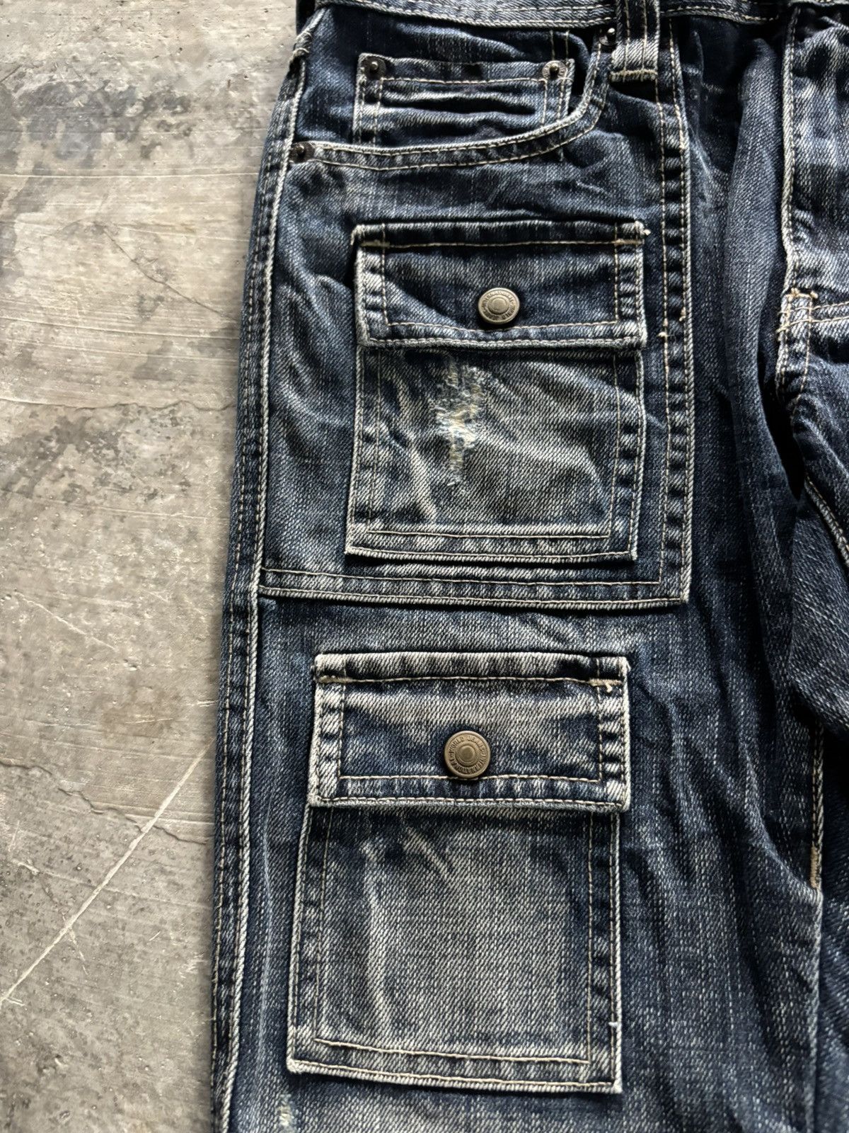 Hysteric Glamour FLARE EDGE RUPERT DISTRESSED JAPANESE DENIM MULTIPOCKET Size US 29 - 12 Thumbnail