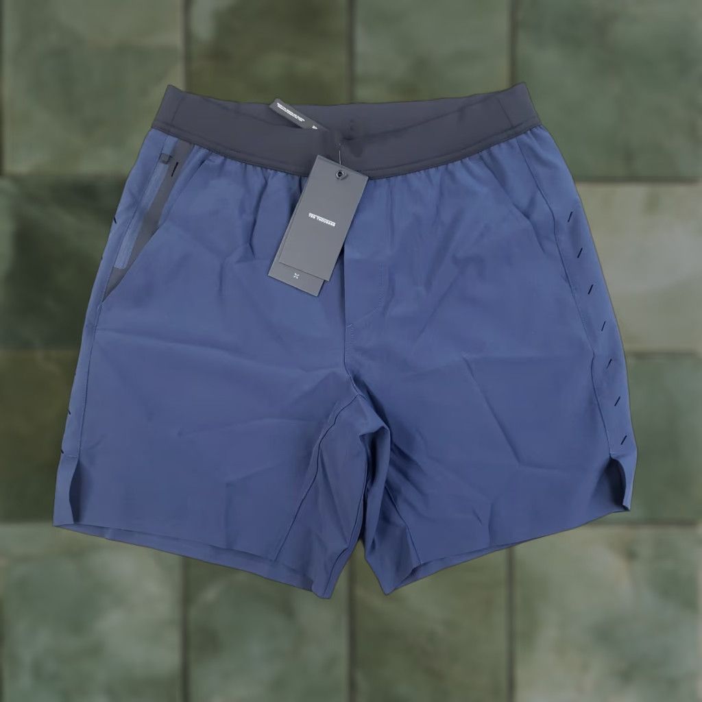 Ten Thousand Ten Thousand Interval Shorts Mens Small Navy 7 inch Inseam Stretch Gym Shirt? Size US 29 - 1 Thumbnail