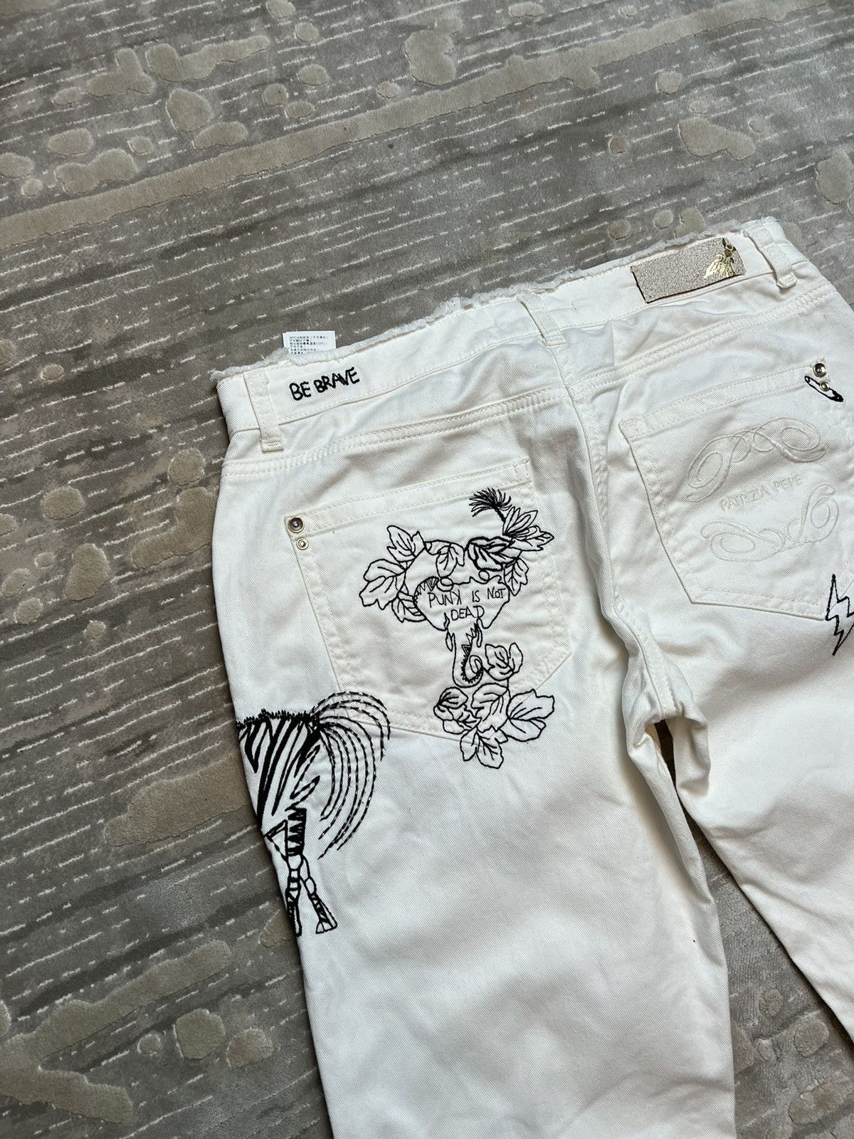 Patrizia Pepe Patricia pepe white denim pants hype sale streetwear Size 28" / US 6 / IT 42 - 10 Thumbnail