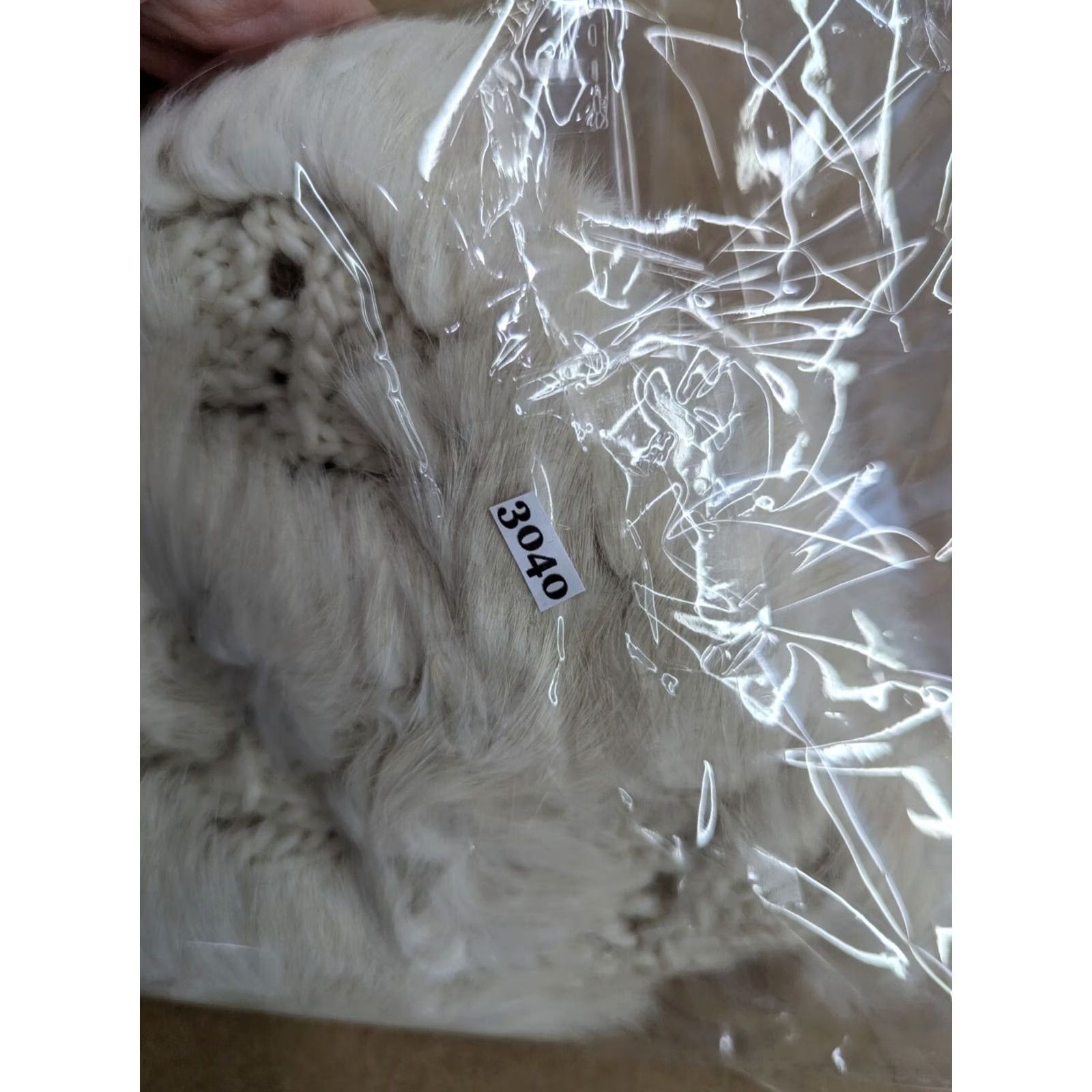 Vintage Wigens Rabbit Fur Hat Womens One Size White Stretch Beanie Size ONE SIZE - 6 Thumbnail