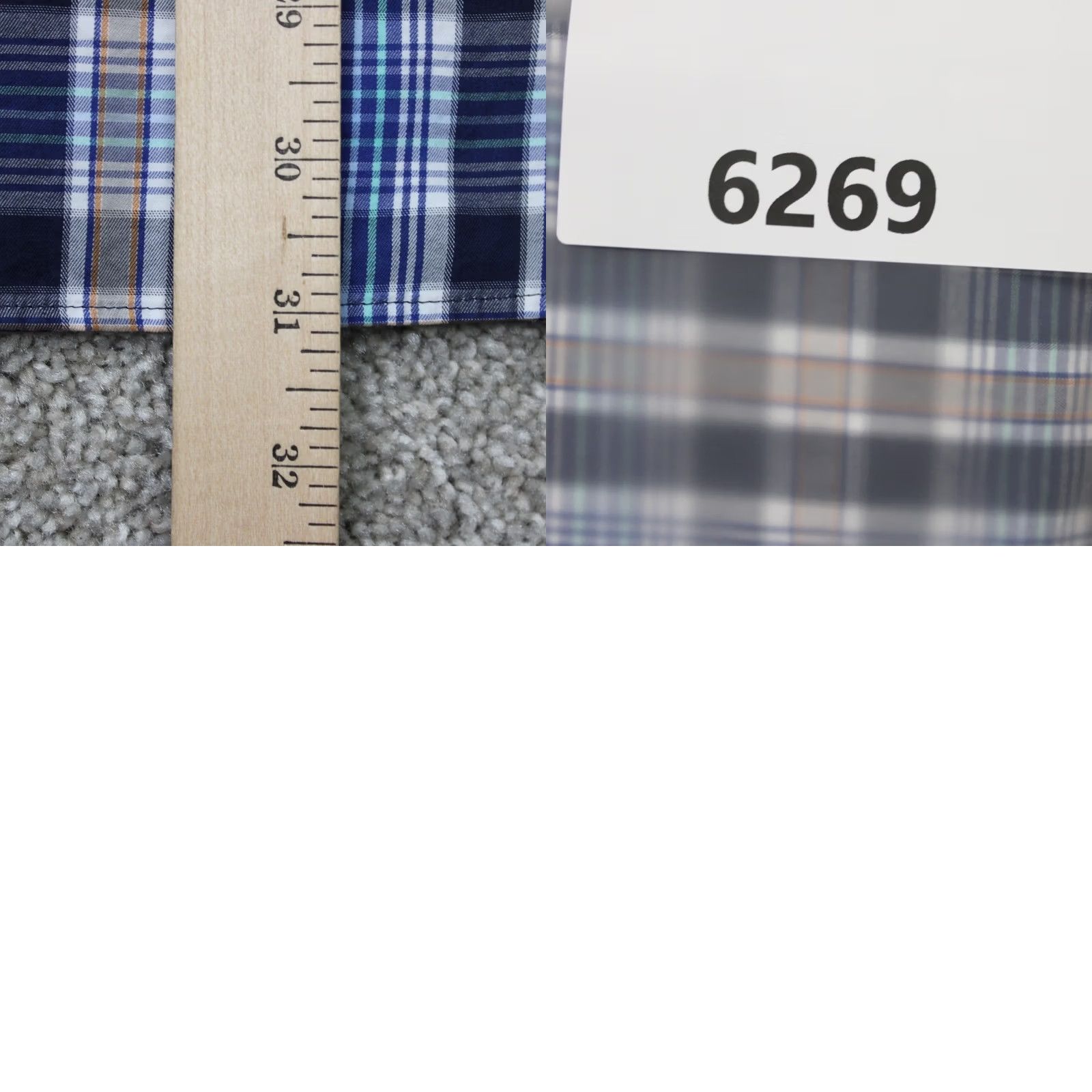 Peter Millar Peter Millar Crown Shirt Mens Medium Blue/Gray Plaid 100% Cotton Long Sleeve Button Up Size US M / EU 48-50 / 2 - 9 Thumbnail