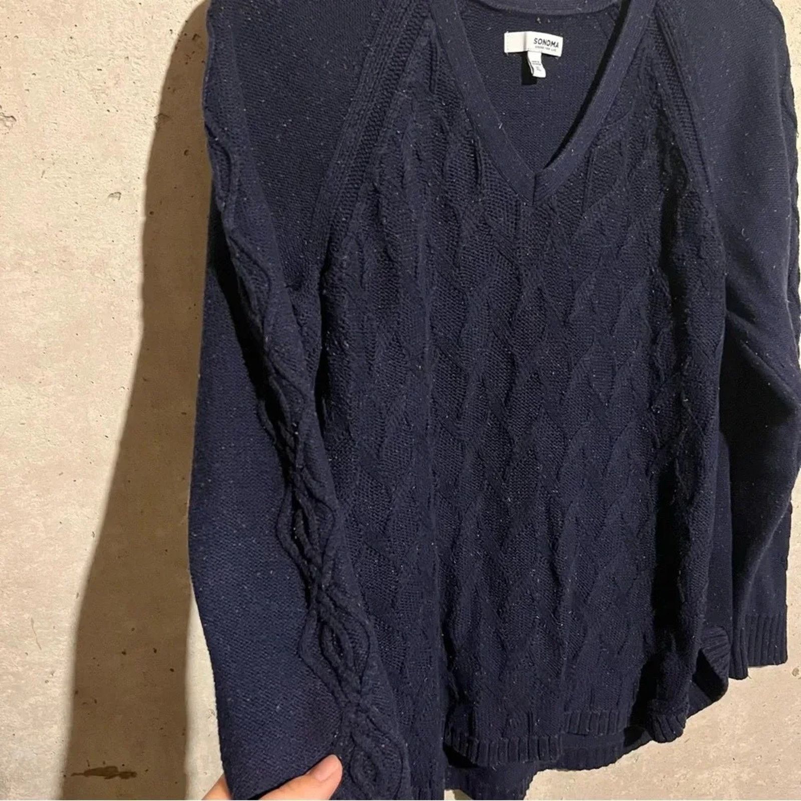 Sonoma Women's Sonoma Pullover Sweater - Size XL - Navy Blue Size XL / US 12-14 / IT 48-50 - 6 Thumbnail