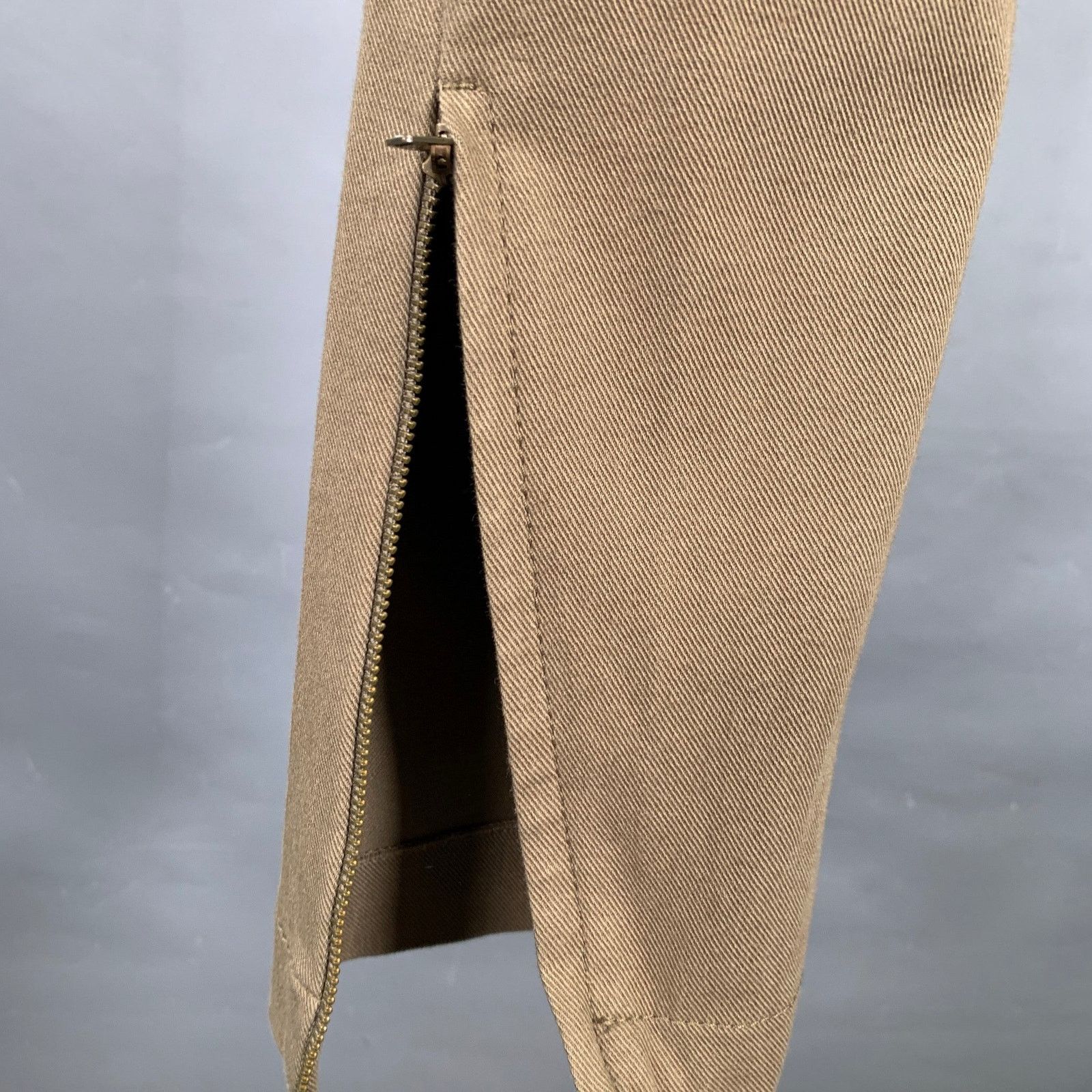 Brunello Cucinelli Size 4 Brown Cotton Blend Twill Flat Front Casual Pants Size 27" / US 4 / IT 40 - 2 Thumbnail