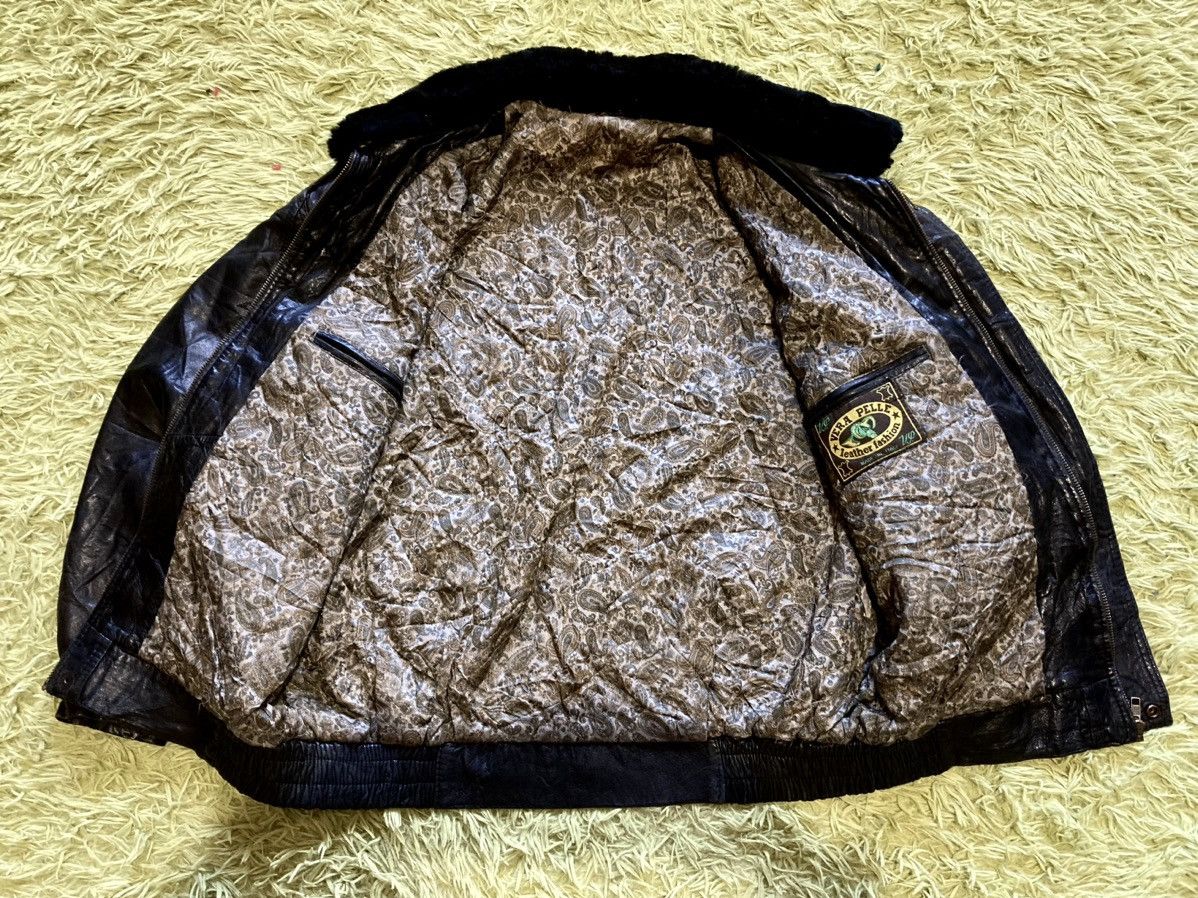 Vintage Verra Pelle Leather Bomber Jacket, Men’s Genuine Leather Size US L / EU 52-54 / 3 - 4 Thumbnail