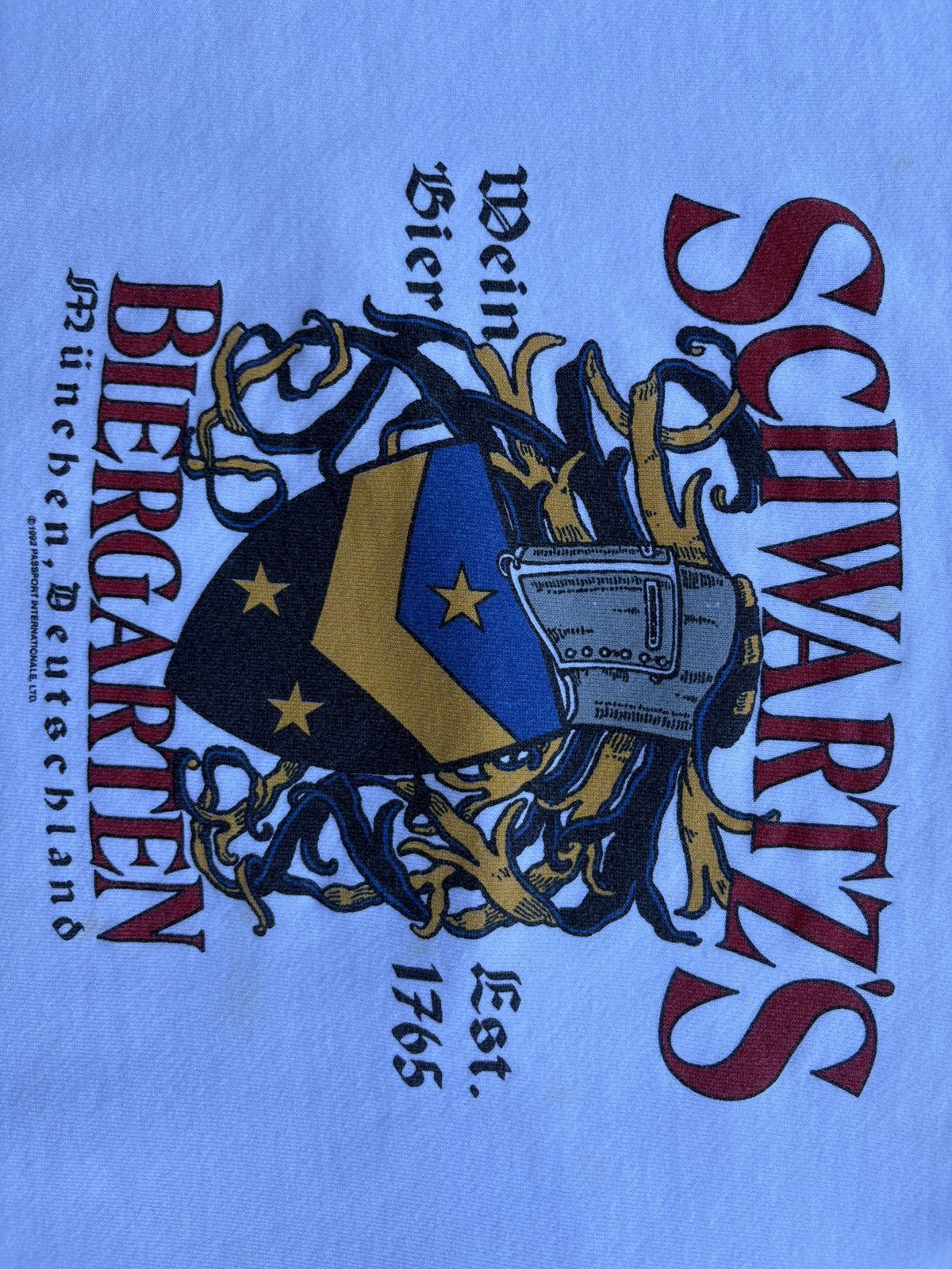 Hanes Vintage 1989 “Schwartz’s Biergarten” Germany Sweater Size L Size US XL / EU 56 / 4 - 4 Thumbnail