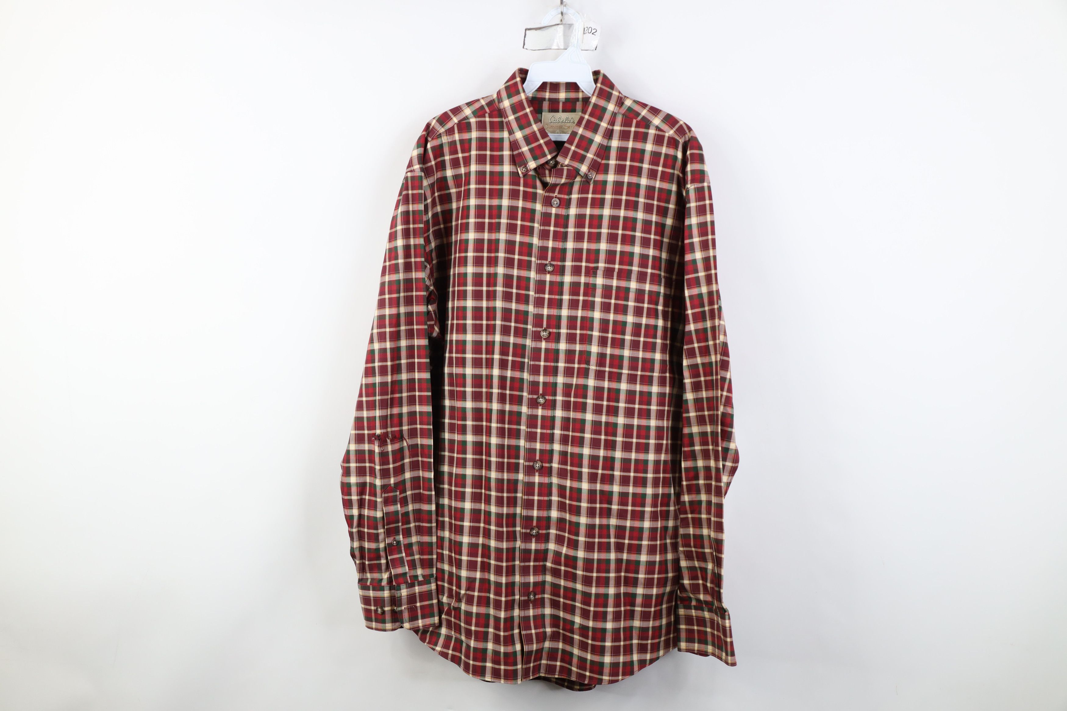 Cabelas Vintage Cabelas Collared Button Down Shirt Red Plaid Cotton Size US L / EU 52-54 / 3 - 1 Thumbnail