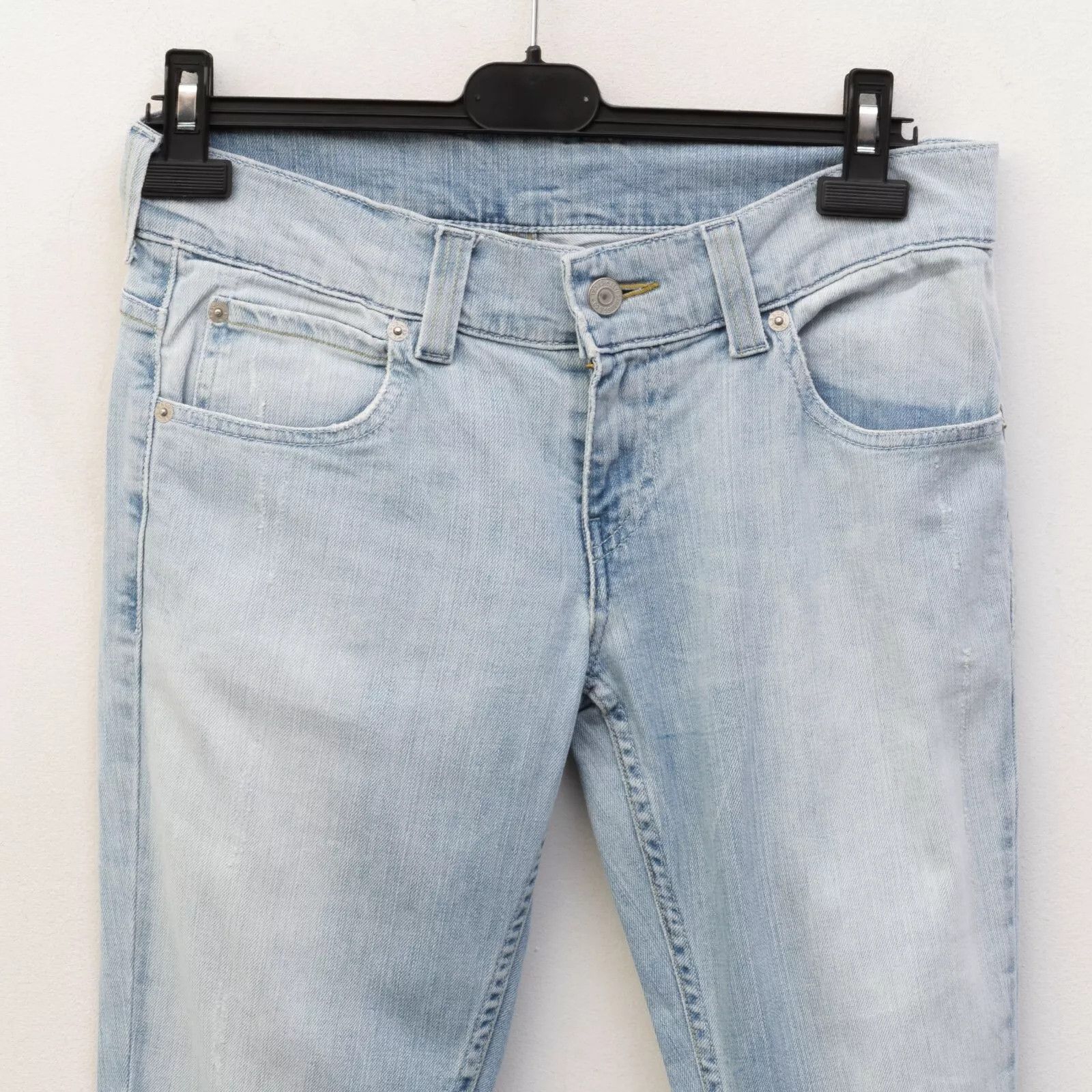 Levi's STRAUSS Straight W29 L32 Fit Denim Jeans Trousers Ripped Low Size 29" - 8 Thumbnail