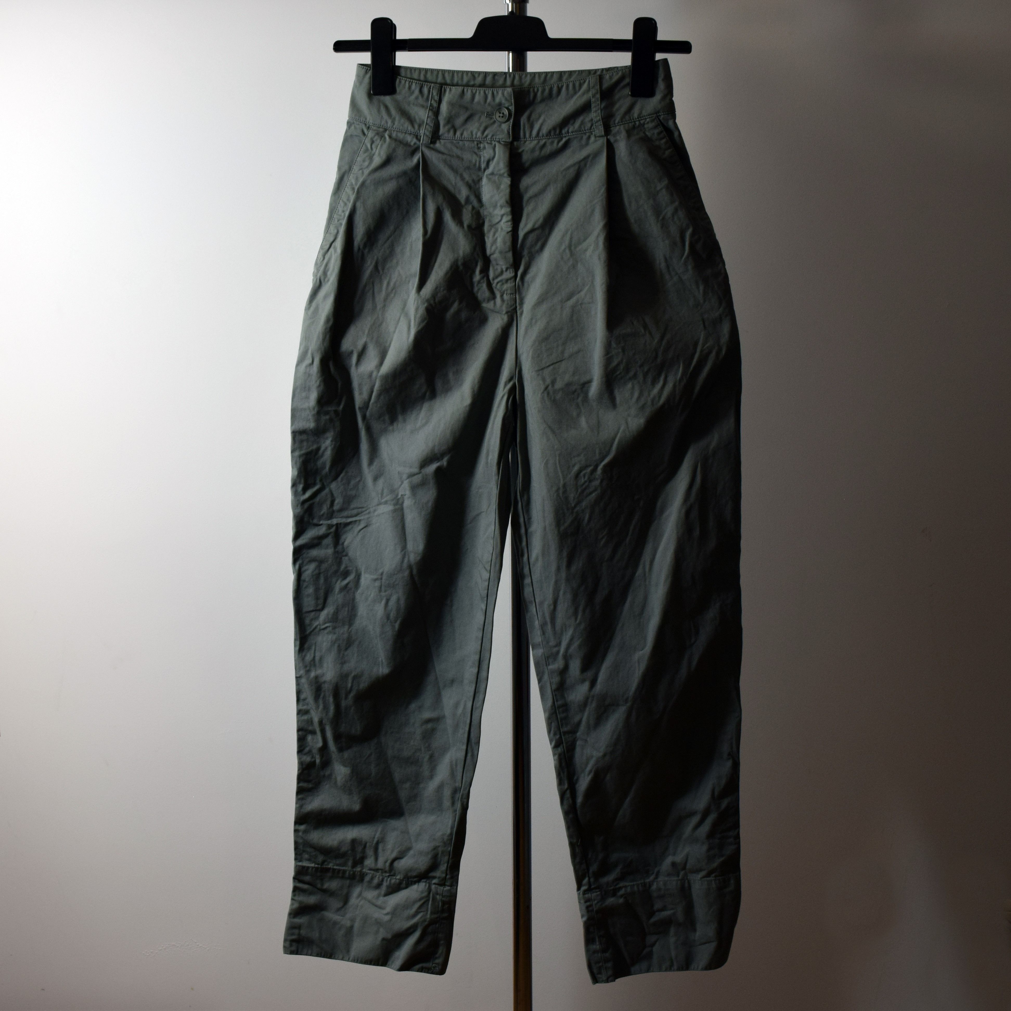 Acne Studios Women's 34 High Waist Chino Pants Teal Loose 36 Size 36" / US 14 / IT 50 - 1 Thumbnail