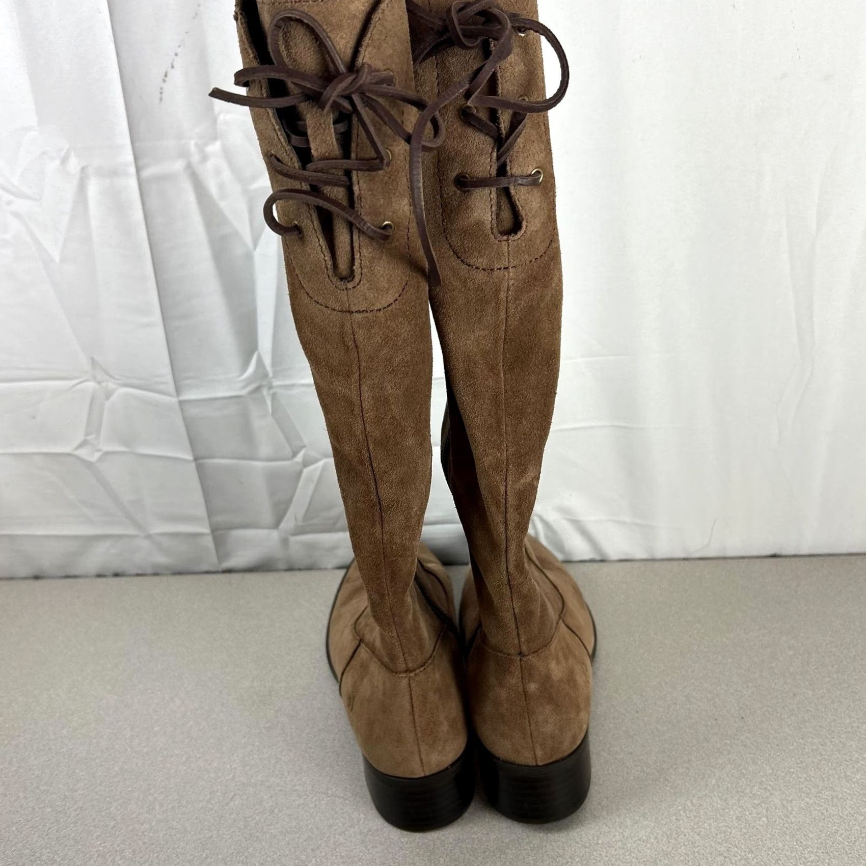 Born Born Boots Womens Knee High Riding Zip Lace Up Brown Suede 9 M Casual Fall Winter Leather Upper Size US 9 / IT 39 - 5 Thumbnail