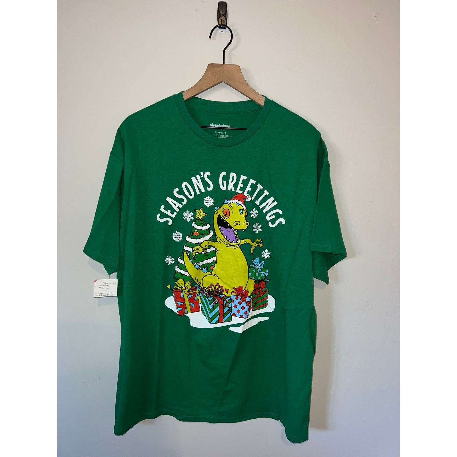 Nickelodeon Rugrats Christmas Shirt Season's Greetings Green Tee XL NWT Size US XL / EU 56 / 4 - 1 Thumbnail