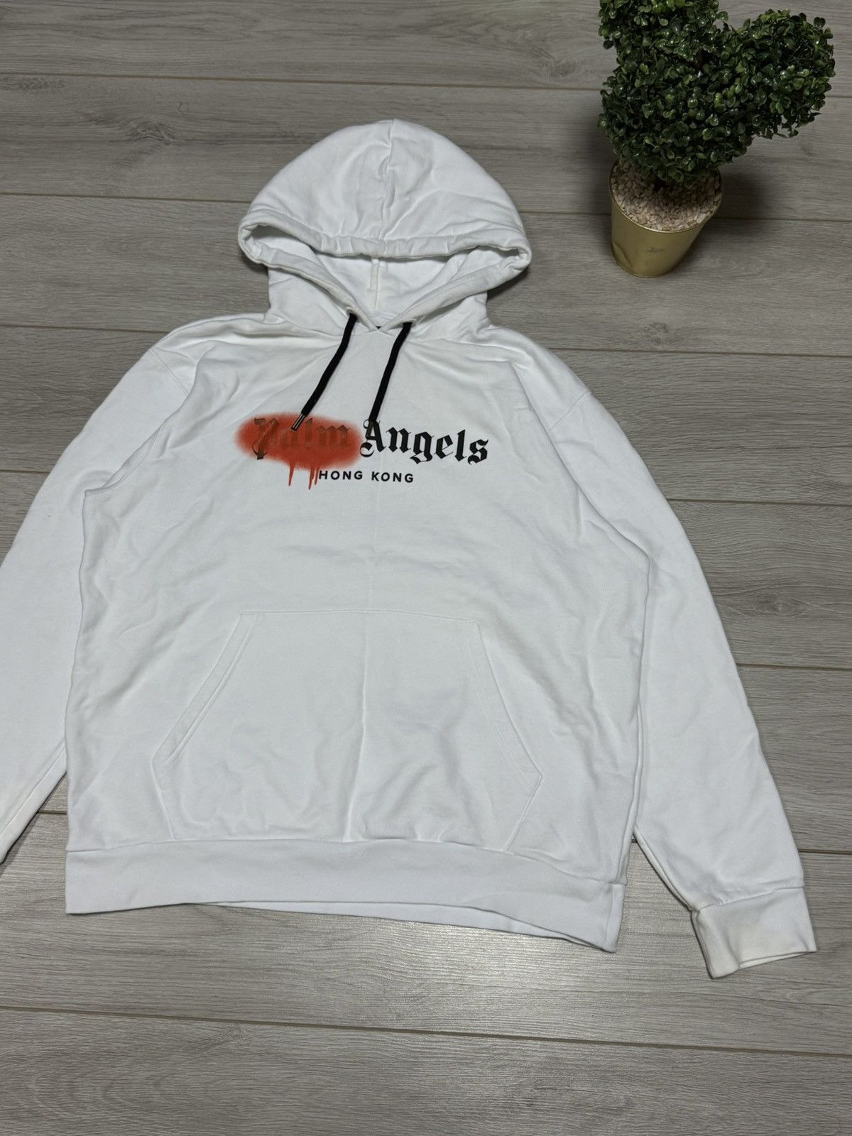Palm Angels Palm Angels spray hoodie spell out Size US XL / EU 56 / 4 - 4 Thumbnail