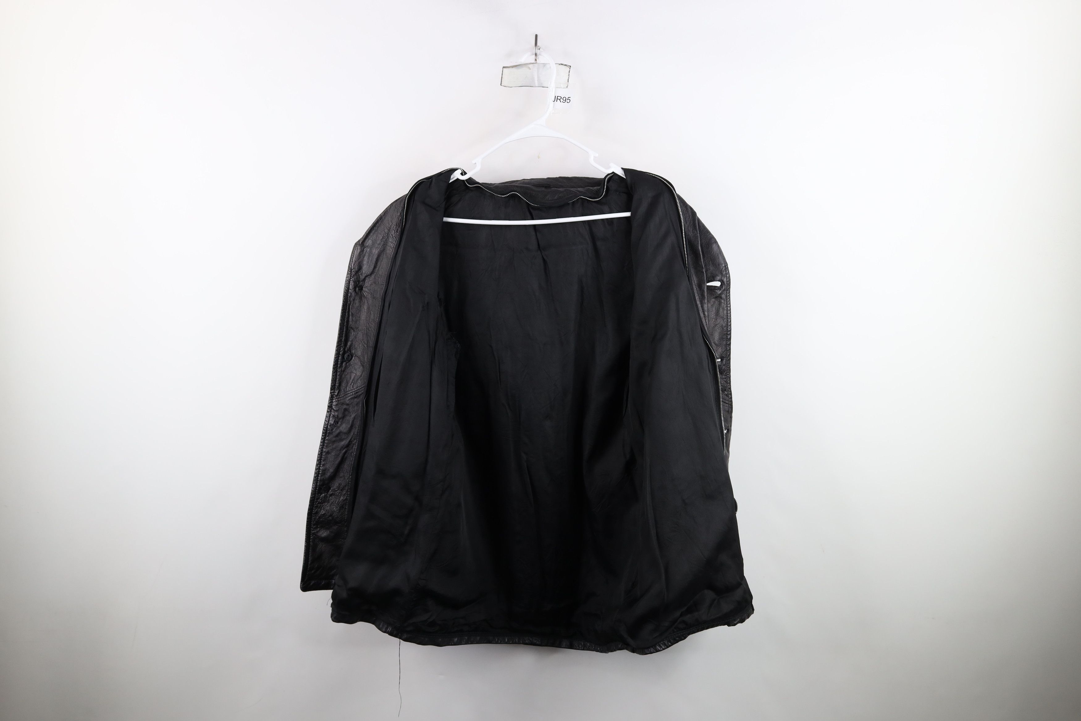 Vintage Vintage 70s Streetwear Full Button Leather Jacket Black Size US L / EU 52-54 / 3 - 11 Thumbnail