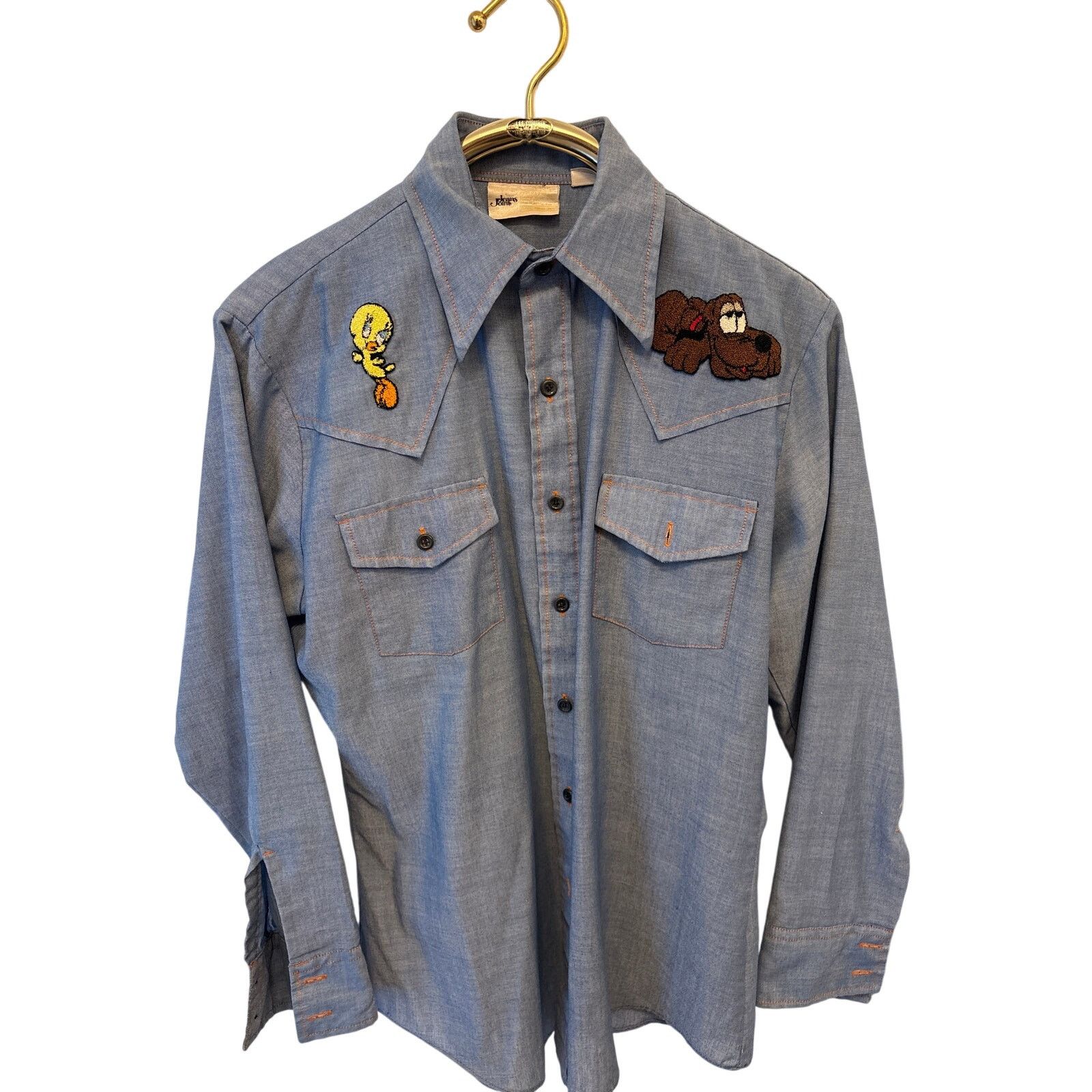 Sears Vintage 80s Looney Tunes Jeans Joint Sears Shirt Medium Size US M / EU 48-50 / 2 - 1 Thumbnail