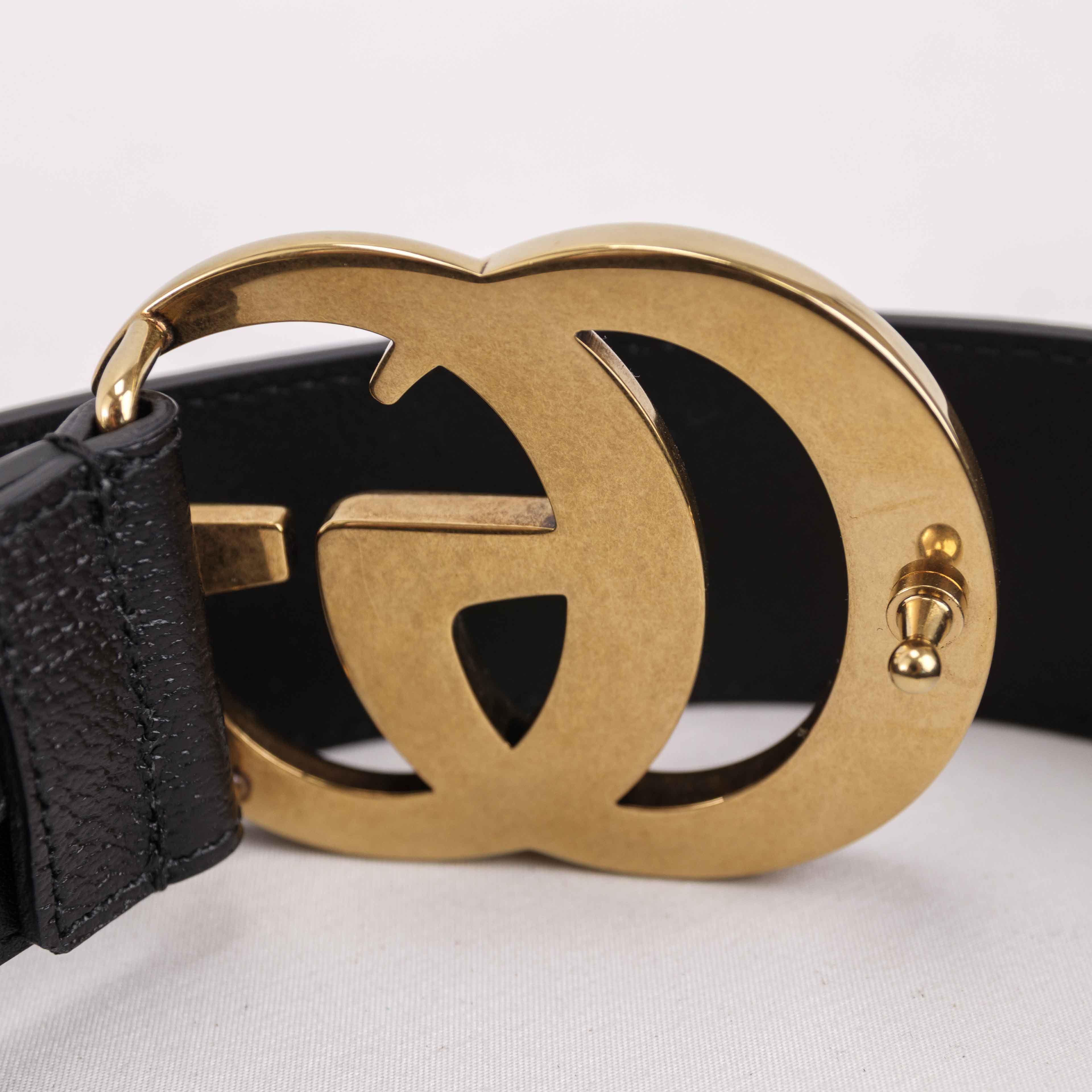 Adidas × Gucci Gucci X Adidas Double Interlocking G Leather Belt Size ONE SIZE - 5 Thumbnail