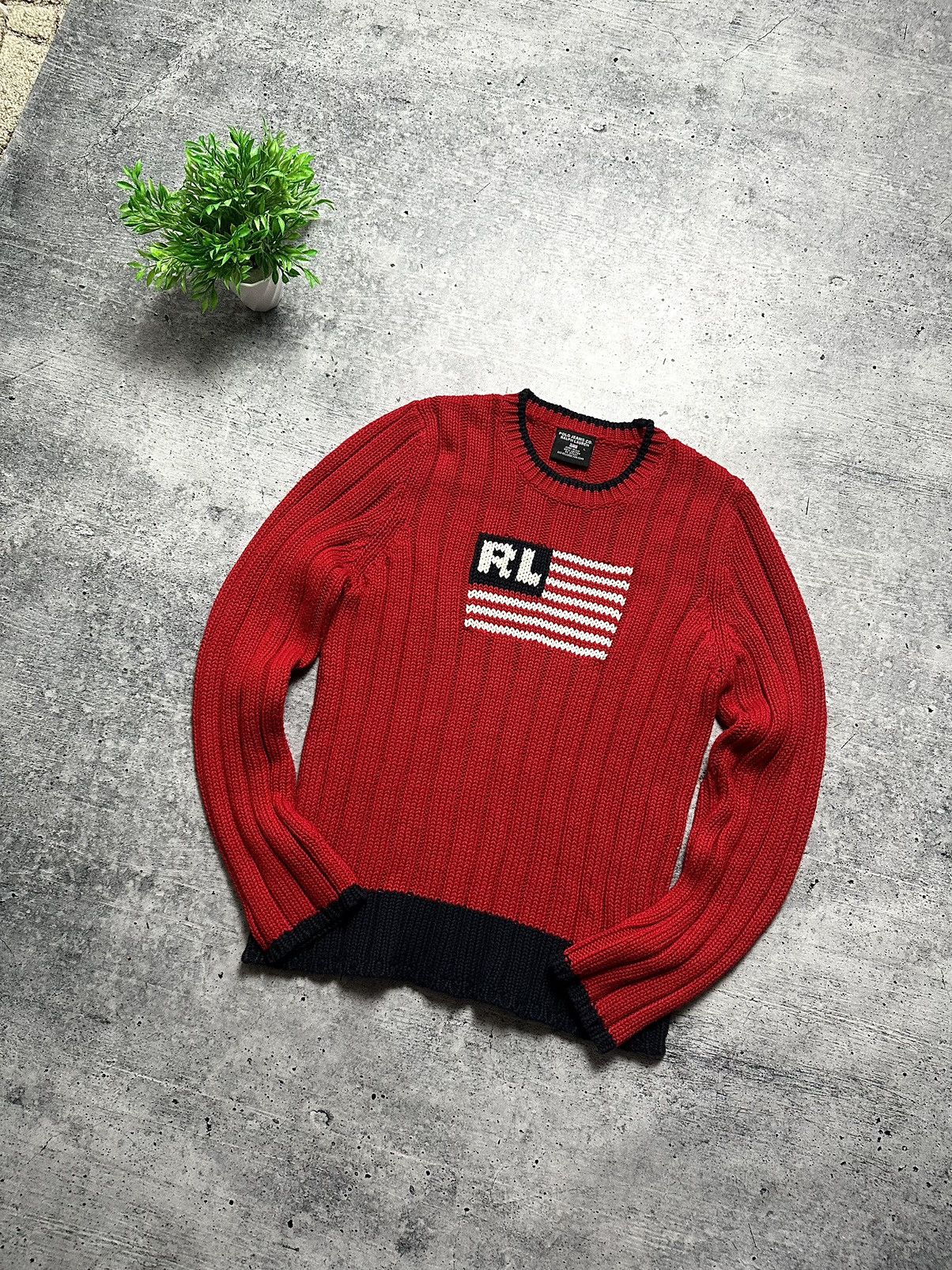 Lauren Ralph Lauren Polo Jeans Company Ralph Lauren USA Y2K Knitted Sweater Size L / US 10 / IT 46 - 2 Thumbnail
