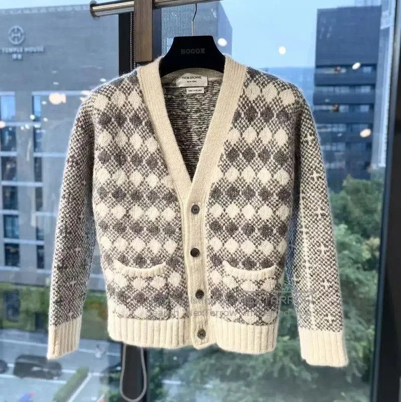 Thom Browne Thom Browne Multi-Pattern Wool Cardigan for Women . Size XXS / US 00 / IT 34 - 1 Thumbnail
