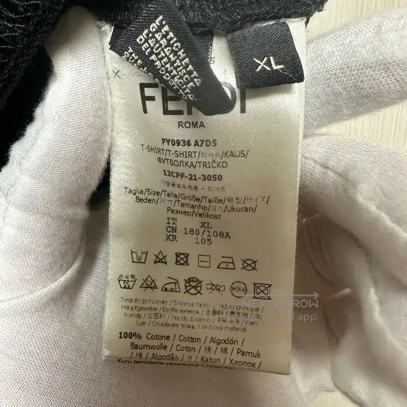 Fendi Fendi Black Cotton Men's T-Shirt in XL . Size US XL / EU 56 / 4 - 4 Thumbnail