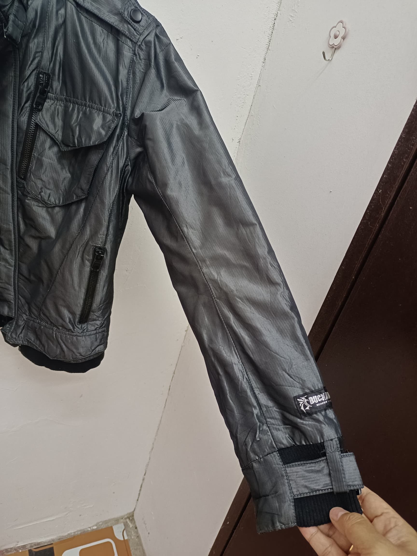Vintage vintage 🔥Buckaroo Quilted Military Style black Jacket Size US L / EU 52-54 / 3 - 4 Thumbnail