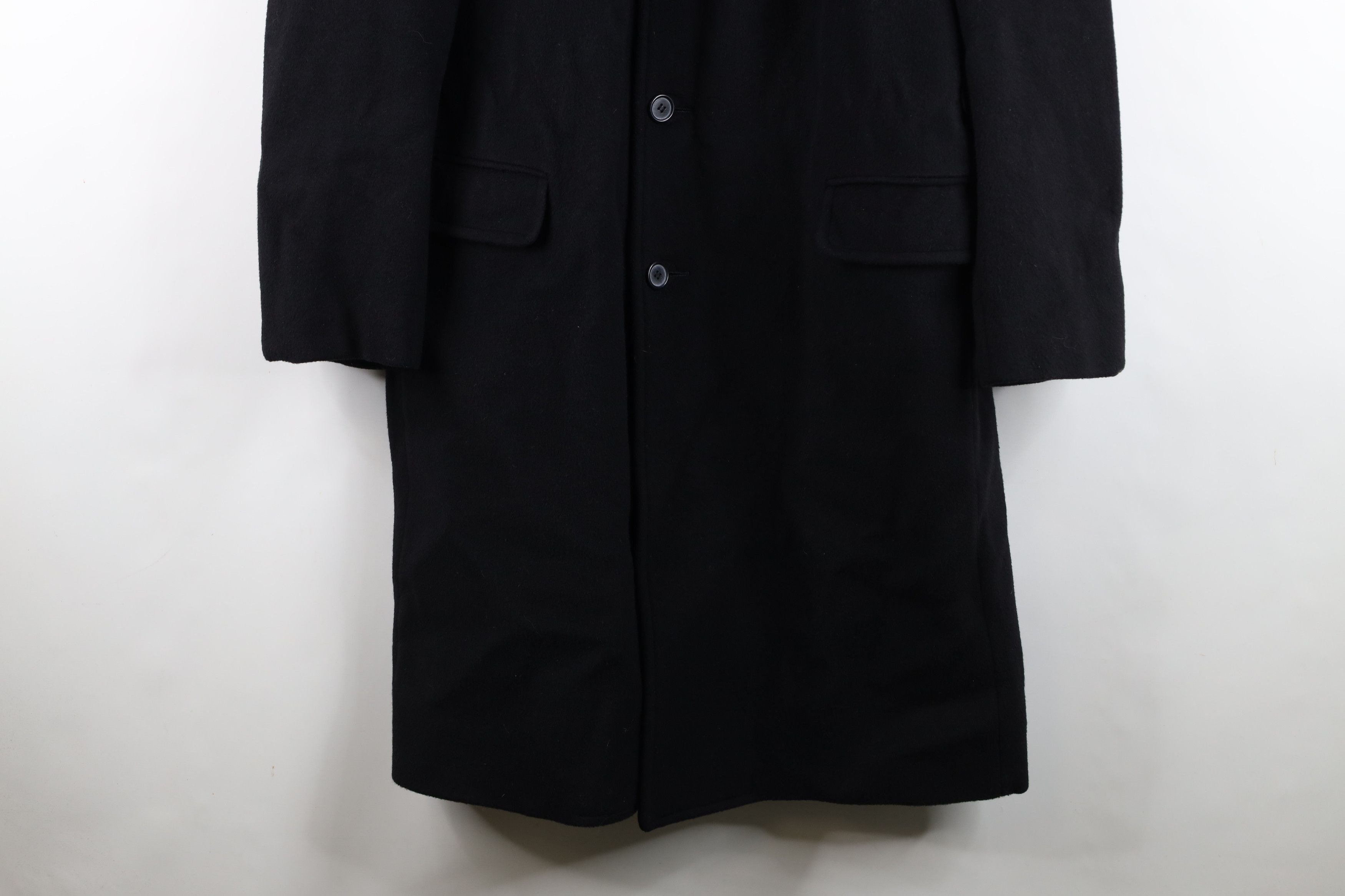 Vintage Vintage 90s Wool Cashmere Overcoat Trench Coat Jacket Black Size US XXL / EU 58 / 5 - 3 Thumbnail
