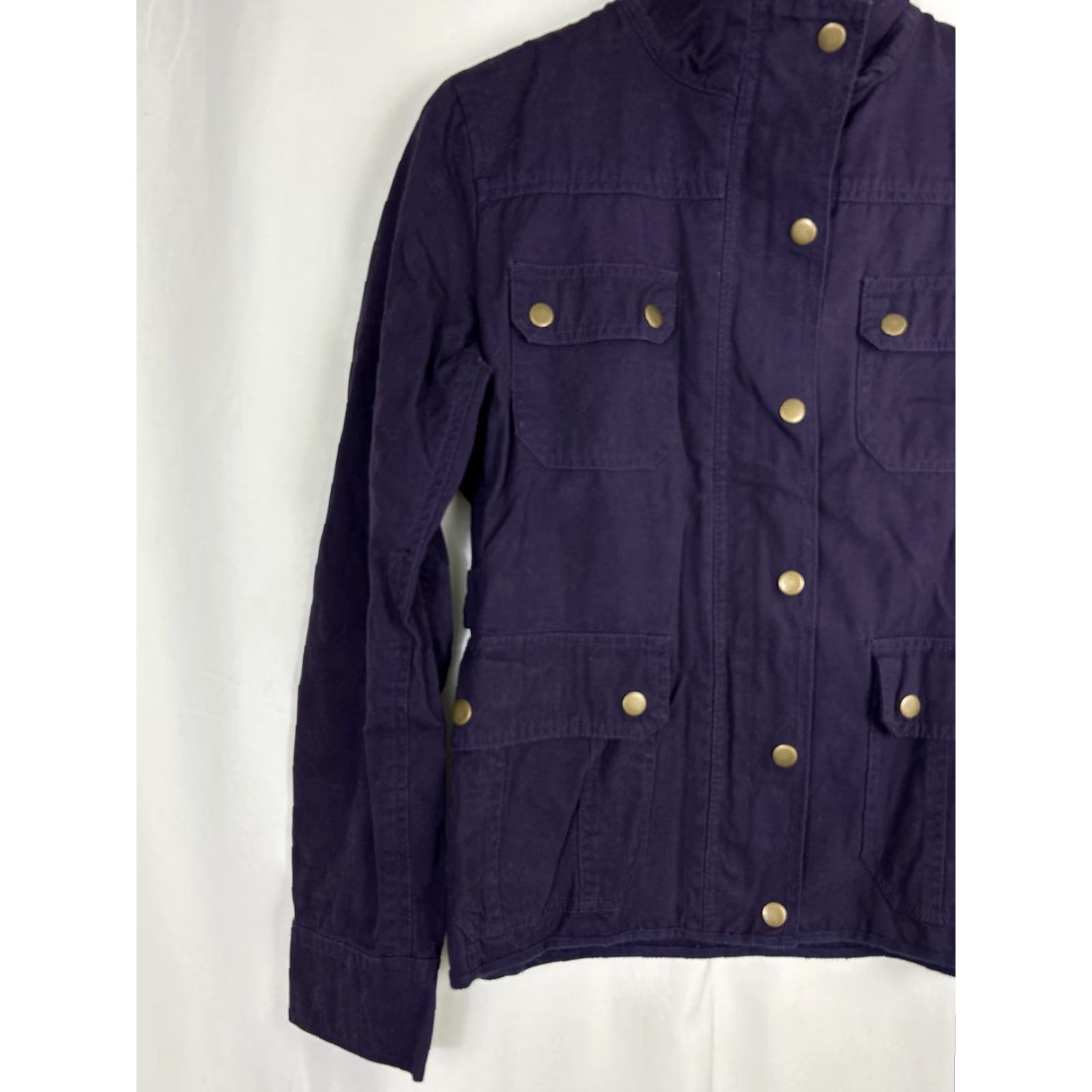 Vintage KUT from the Kloth Jacket Women M Purple Full Zip Snap Long Sleeve Field Coat Shirt? Size M / US 6-8 / IT 42-44 - 2 Thumbnail