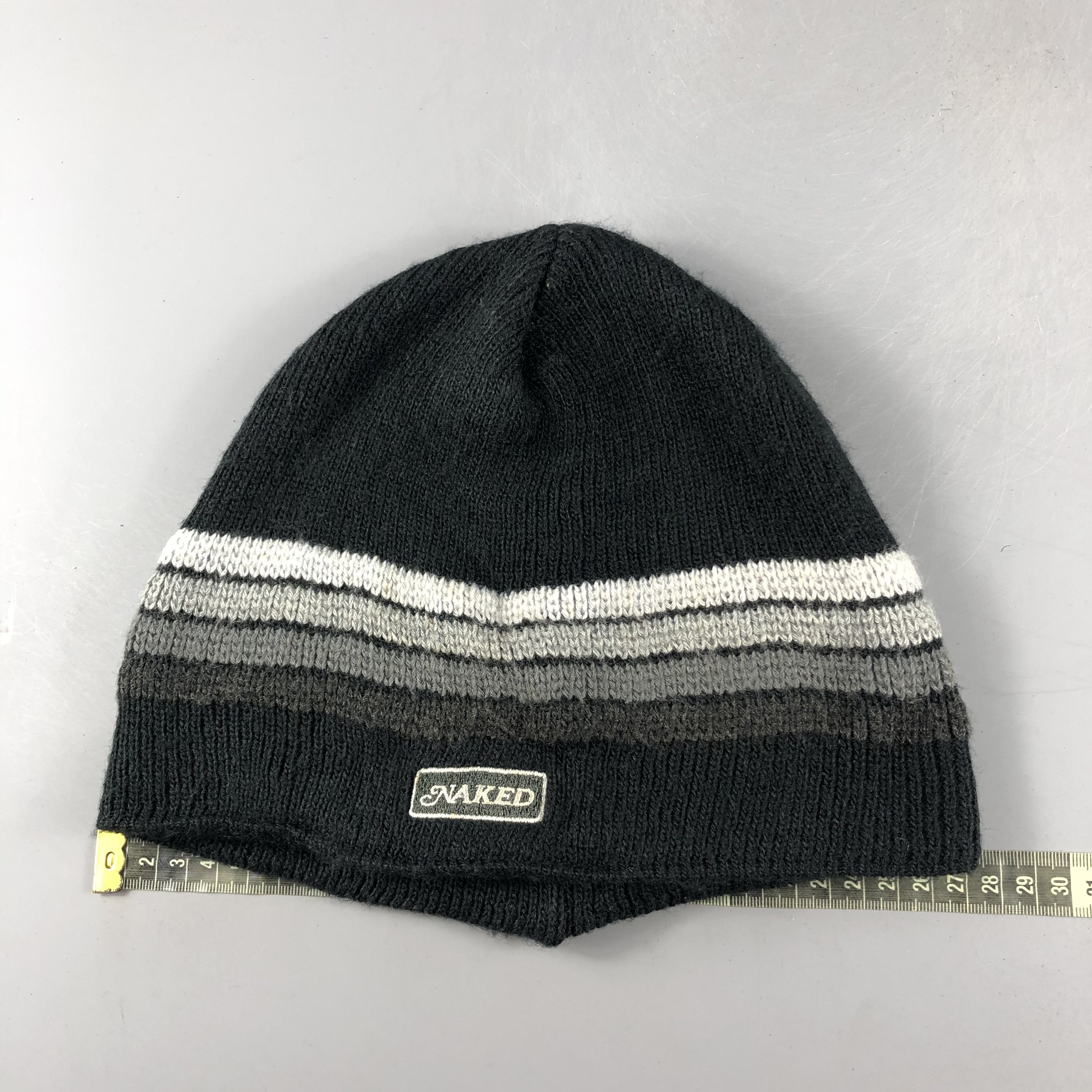 Japanese Brand × Vintage Naked Stripe Cuffless Beanie Snow Hat Snow Cap -D561 Size ONE SIZE - 3 Thumbnail