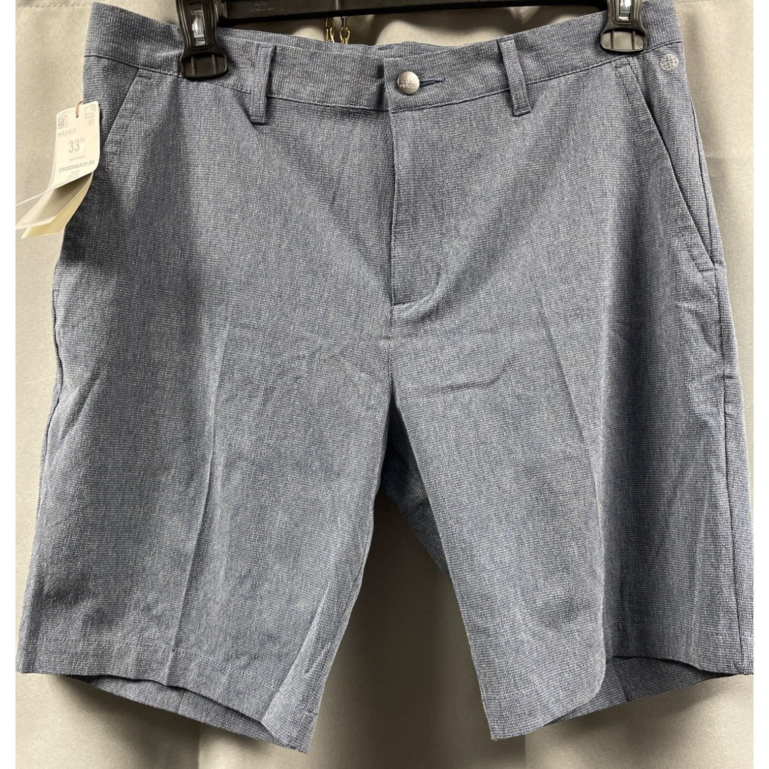 Adidas Adidas Men's Blue Flat Front 4-Pocket Golf Shorts Size 33 SK Size US 33 - 1 Thumbnail