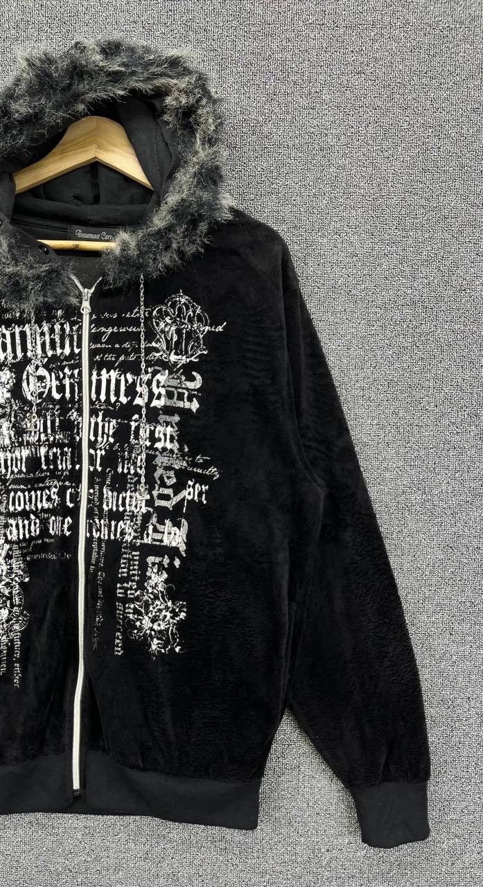 If Six Was Nine Beaumont Carr Poem Punk Fur Hoodie Fleece Jacket Size US L / EU 52-54 / 3 - 4 Thumbnail