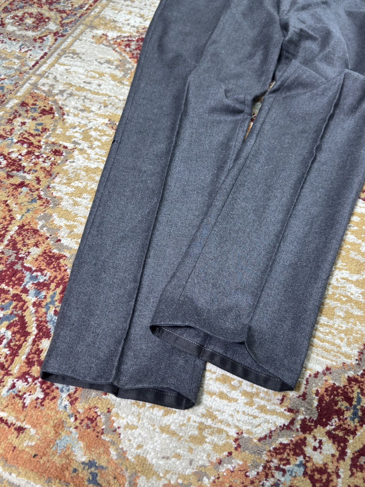 Vintage 1980s Wool Suit Pants Baggy Trousers Blend Balenciaga Rick Size US 33 - 2 Thumbnail