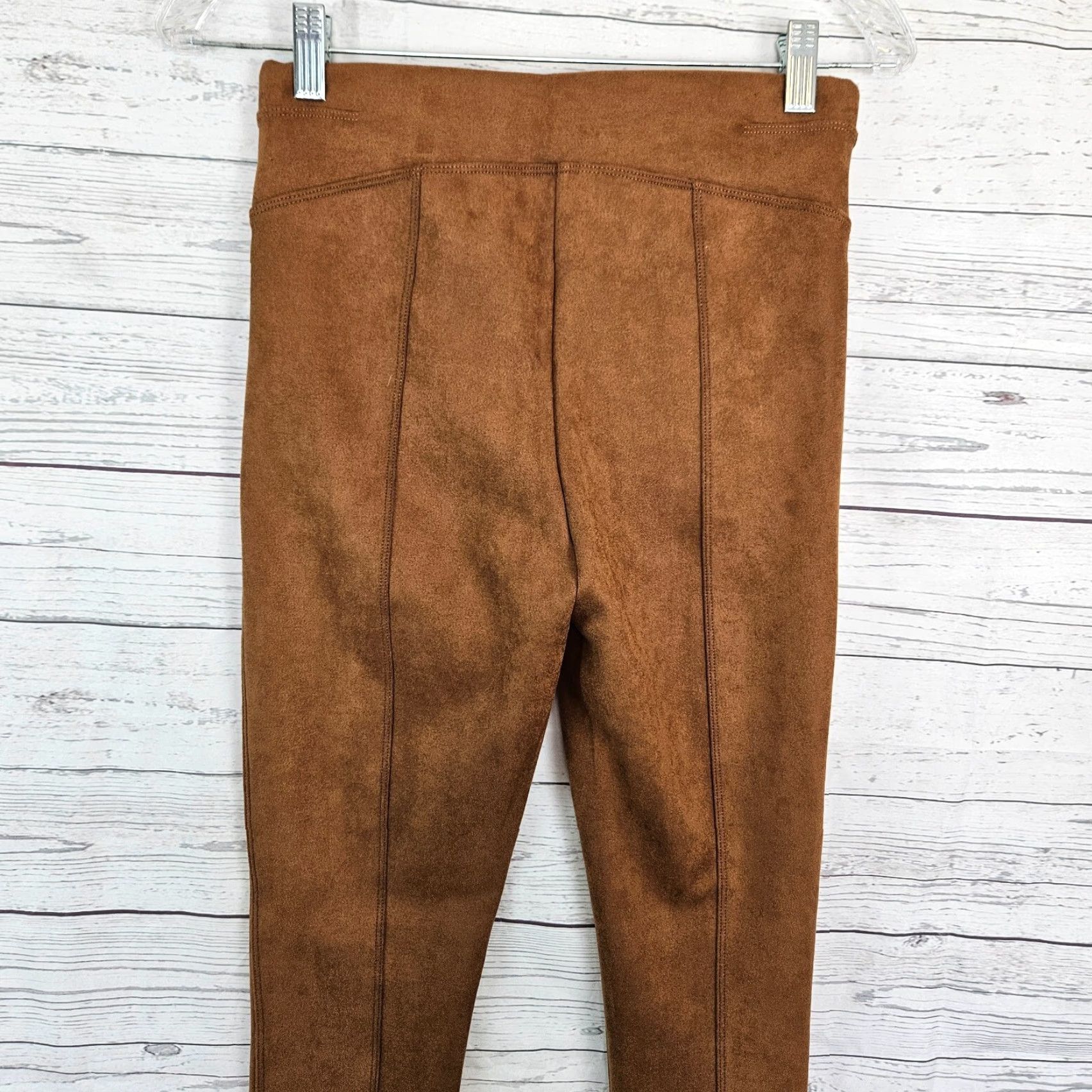 Spanx Spanx Leggings Womens Faux Suede Sz S Rich Caramel Pull On Mid Rise Brown Size 28" / US 6 / IT 42 - 4 Thumbnail