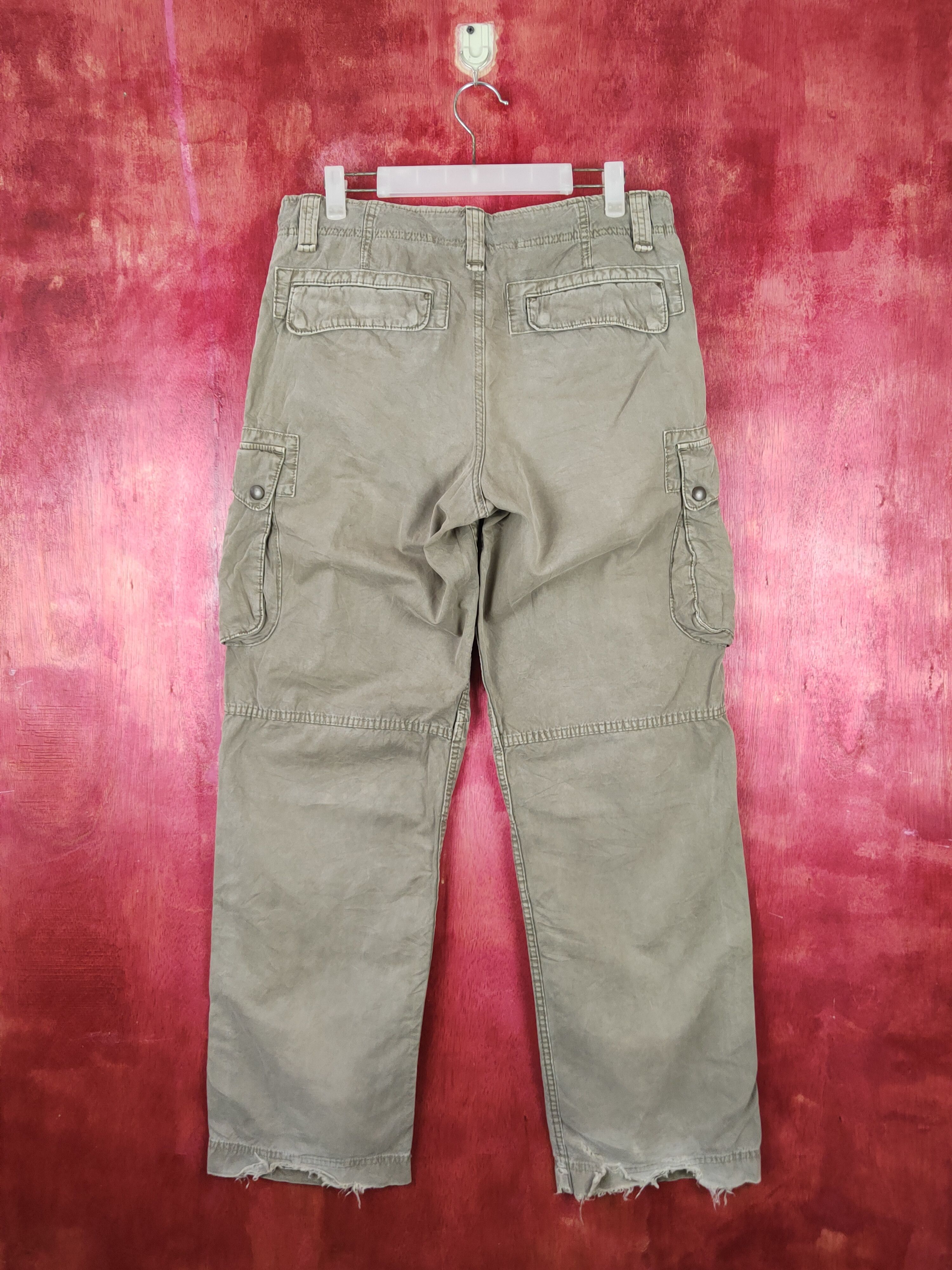 Japanese Brand Uniqlo Olive Faded Multipocket Tactical Cargo Pants #S1339 Size US 32 / EU 48 - 7 Thumbnail
