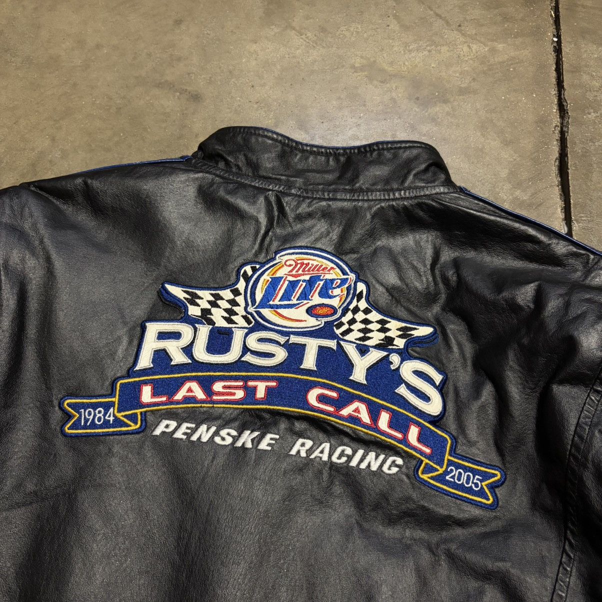 Chase Authentics Vintage Chase Authentic Leather NASCAR Jacket Rusty Wallace Size US XL / EU 56 / 4 - 9 Thumbnail